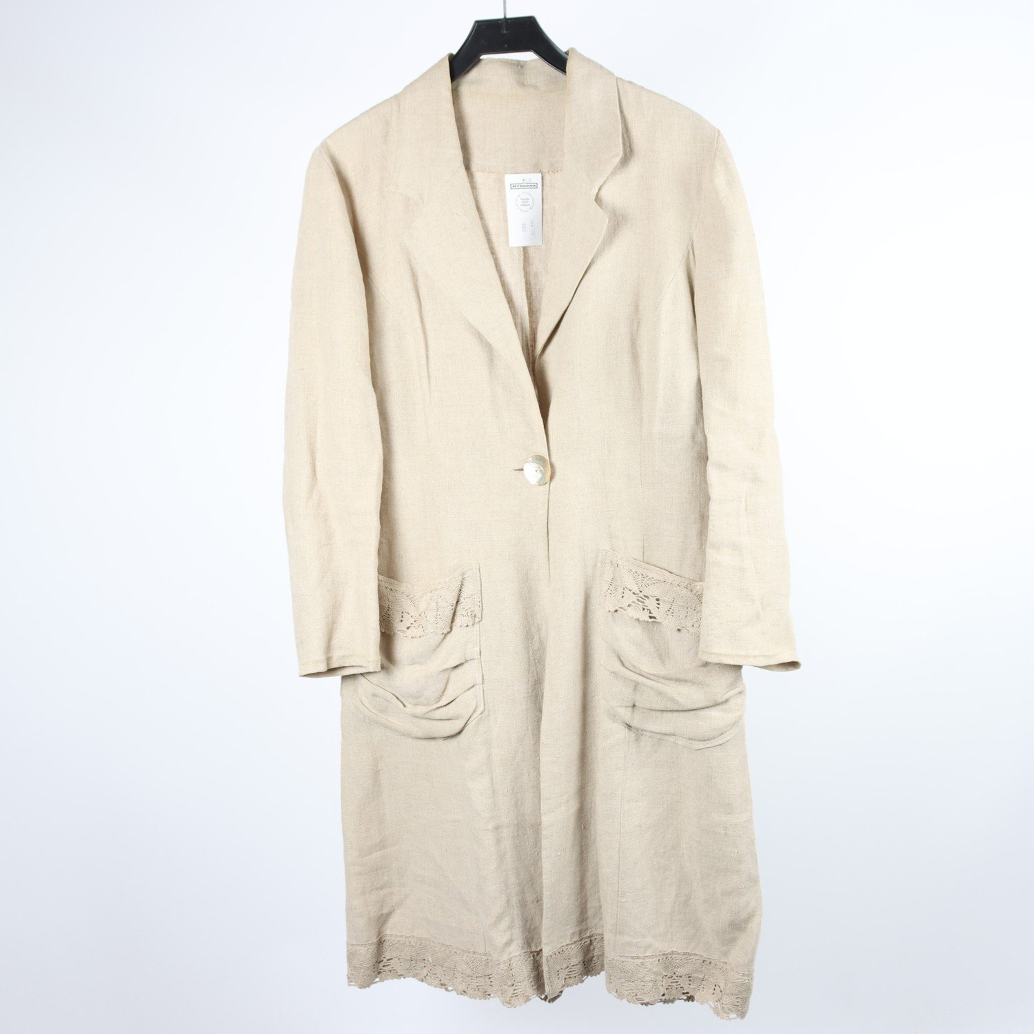Kappa, Okänd, beige, lin, stl. ca. S.