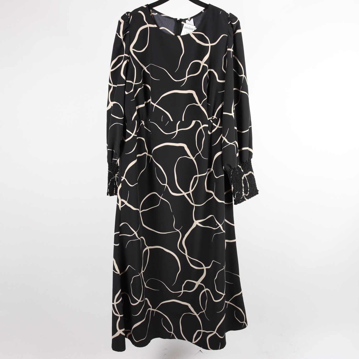 Klänning, Visual Clothing Project, svart, beige, stl. M.