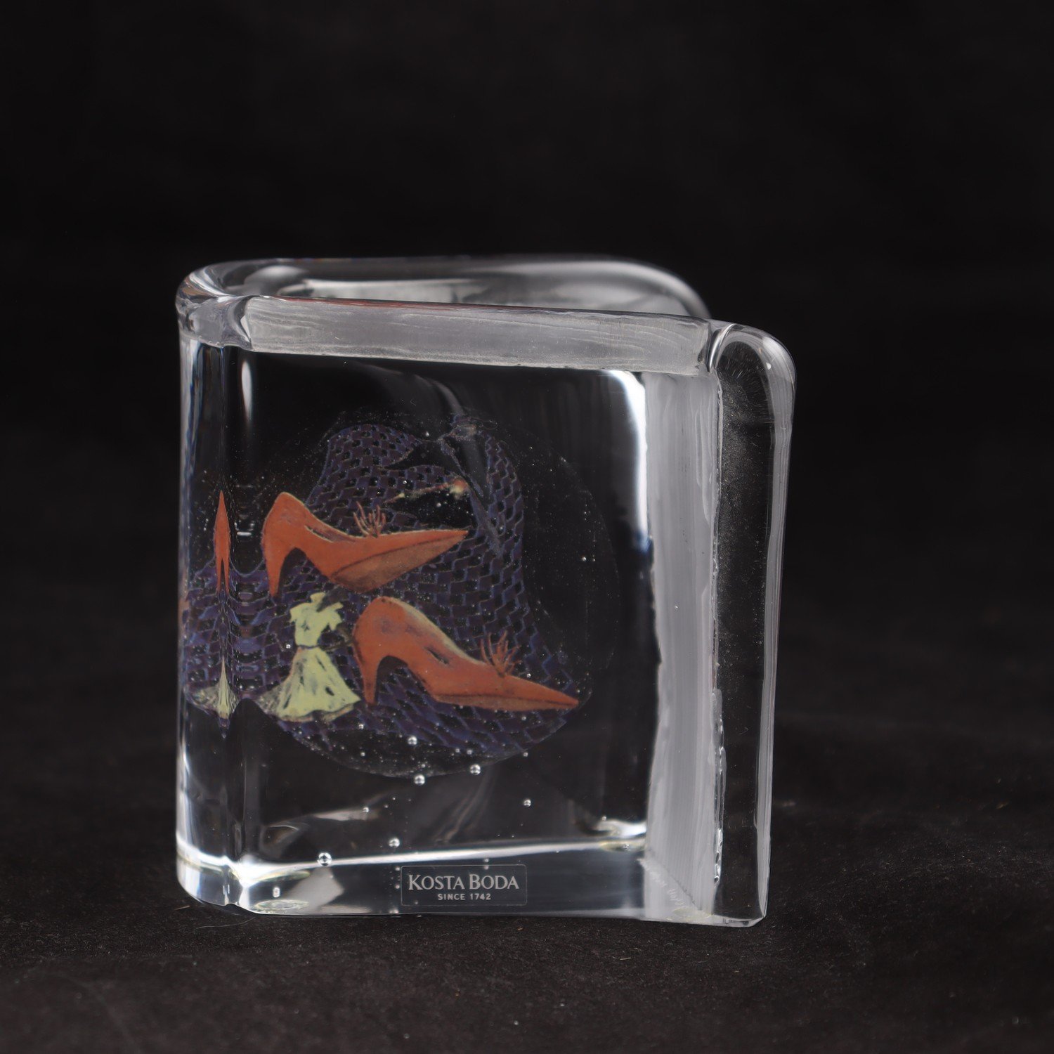 Konstglas, Kosta Boda, Kjell Engman, signerad.