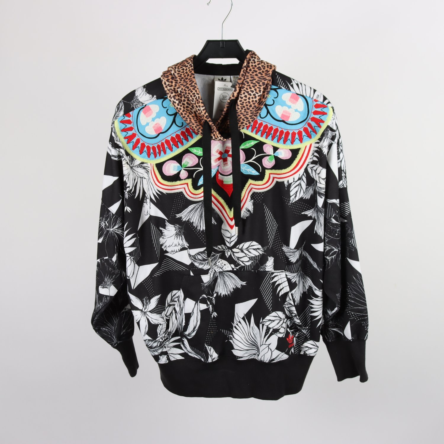 Hoodie, Adidas, mönstrad, stl. 36
