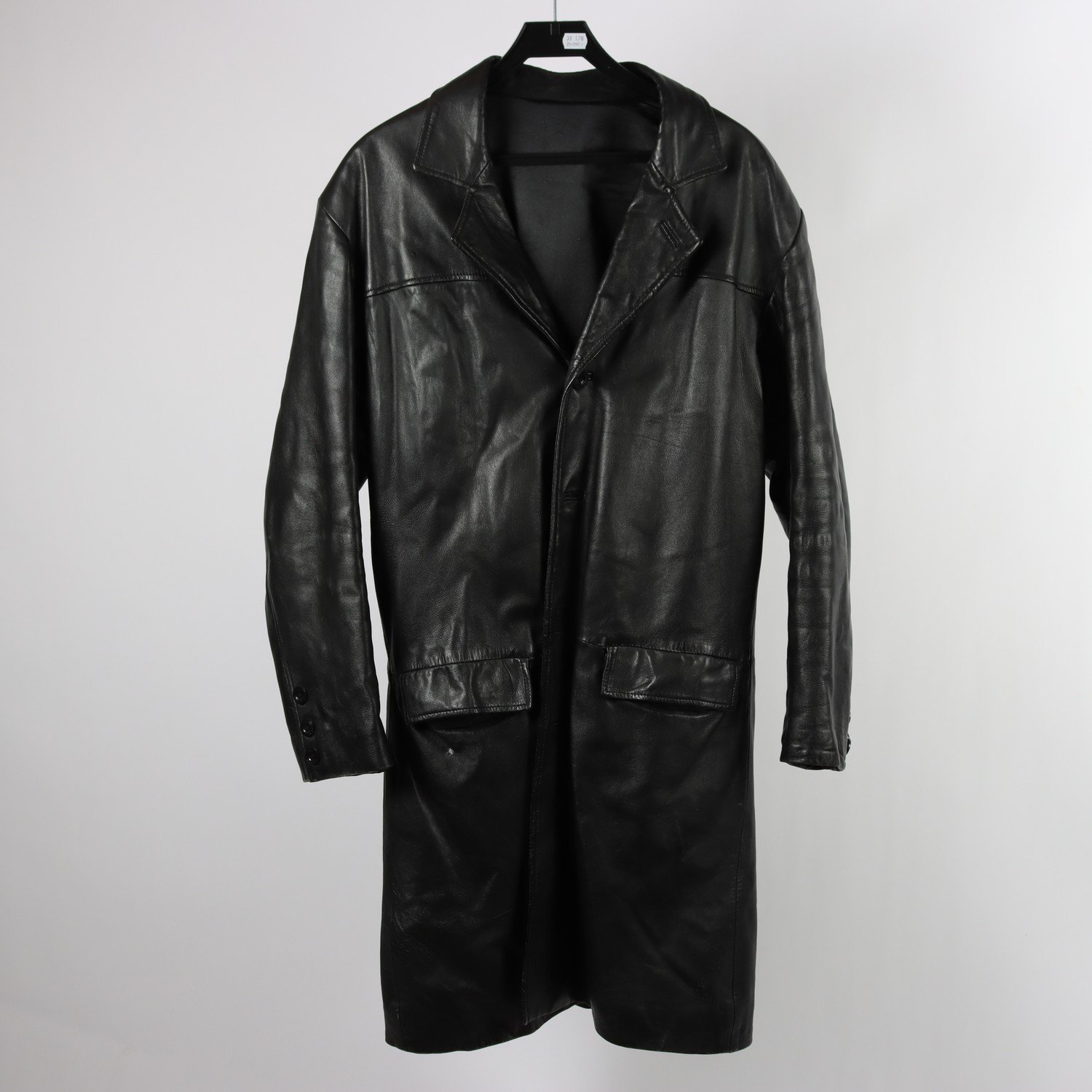 Skinnrock, 42nd Street, vintage, 100% läder, stl. XL