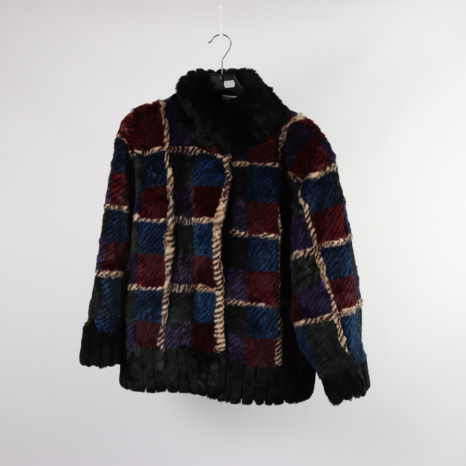 Pälsjacka, vintage, 100% kanin, stl. 40