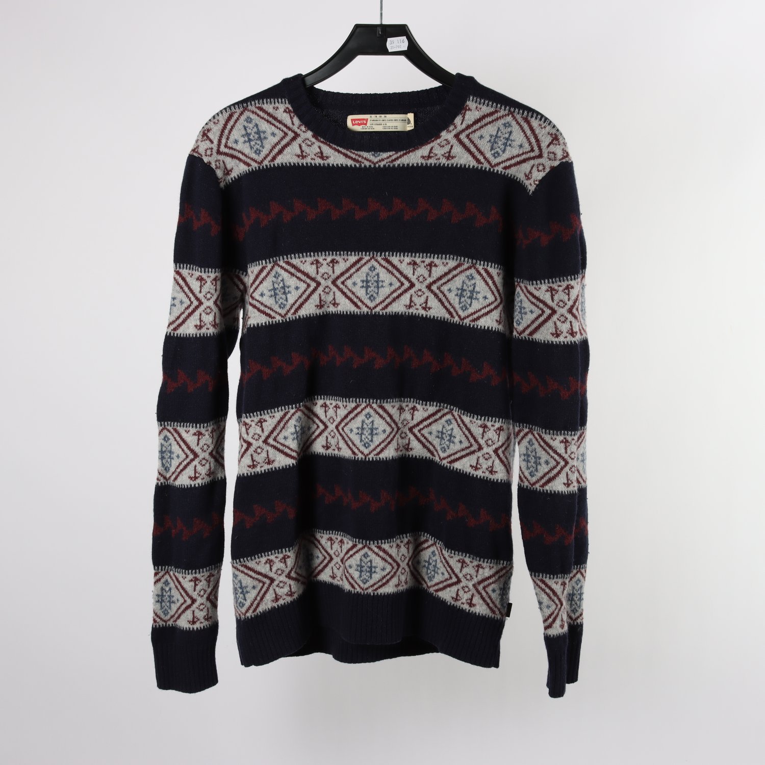 Stickad tröja, Levi’s, 100% ull, stl. XL