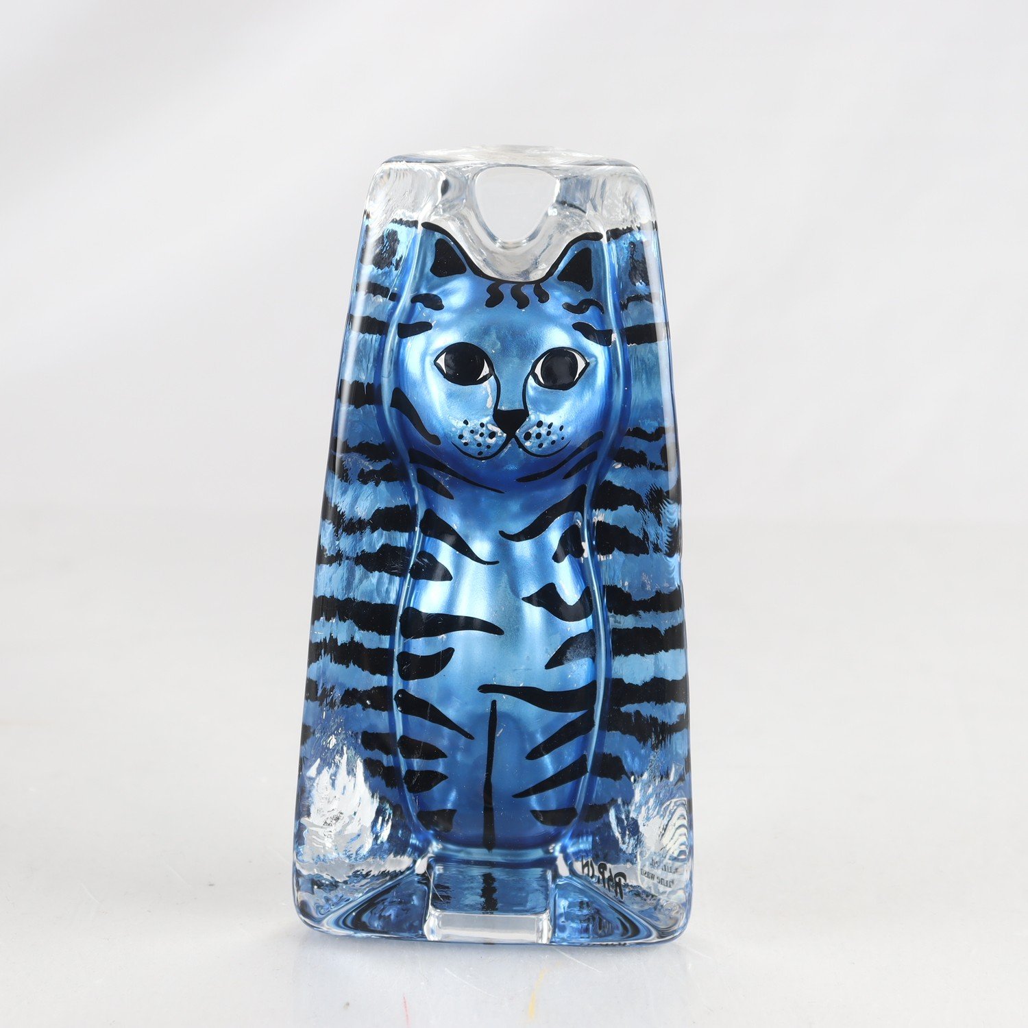 Figurin, katt, Renate Stock Paulsson, Sea glasbruk