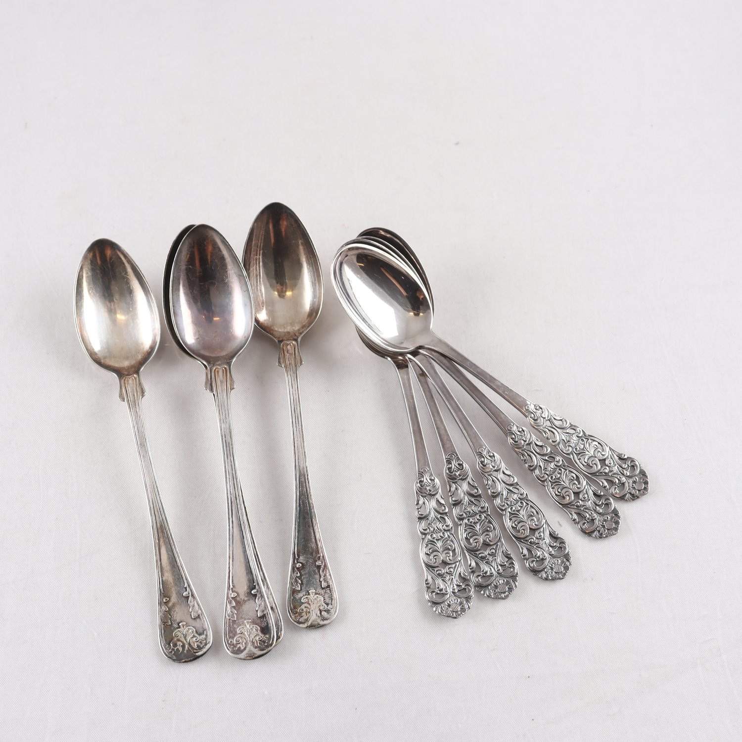 Silver kaffeskedar 9 st