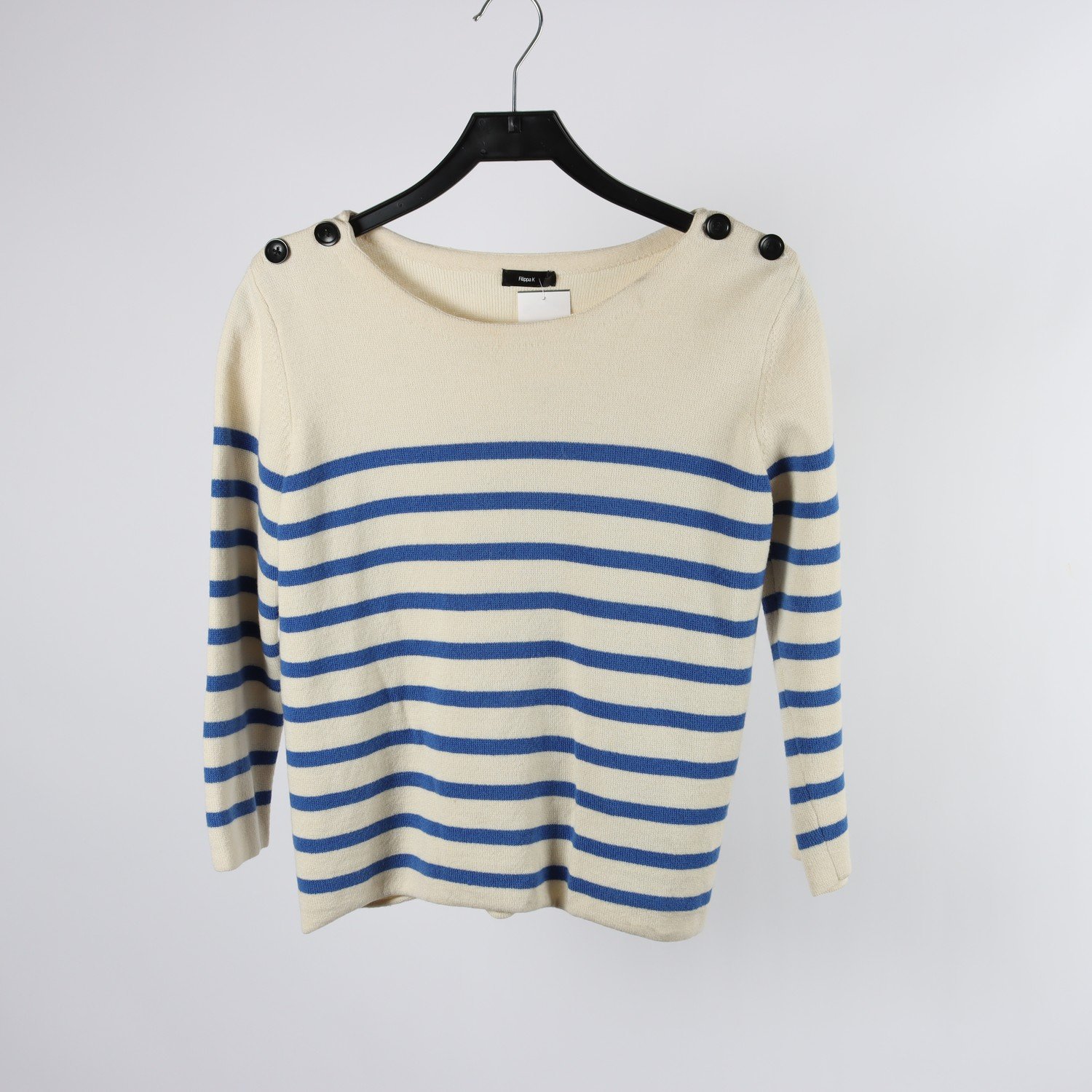 Tröja, Filippa K, offwhite, blå randig, stl. M