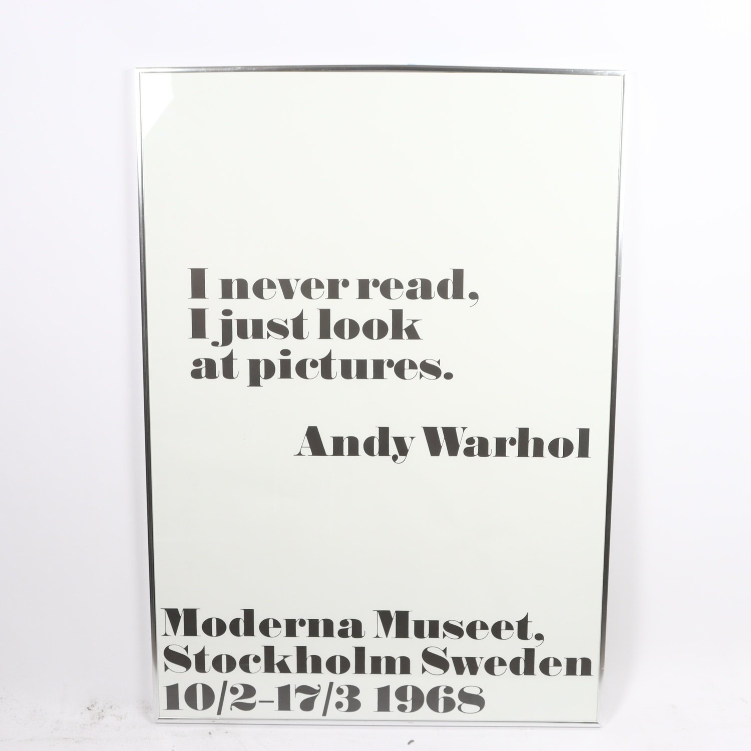 Utställningsaffisch, Andy Warhol, Moderna Museet, 1968. Endast avhämtning.