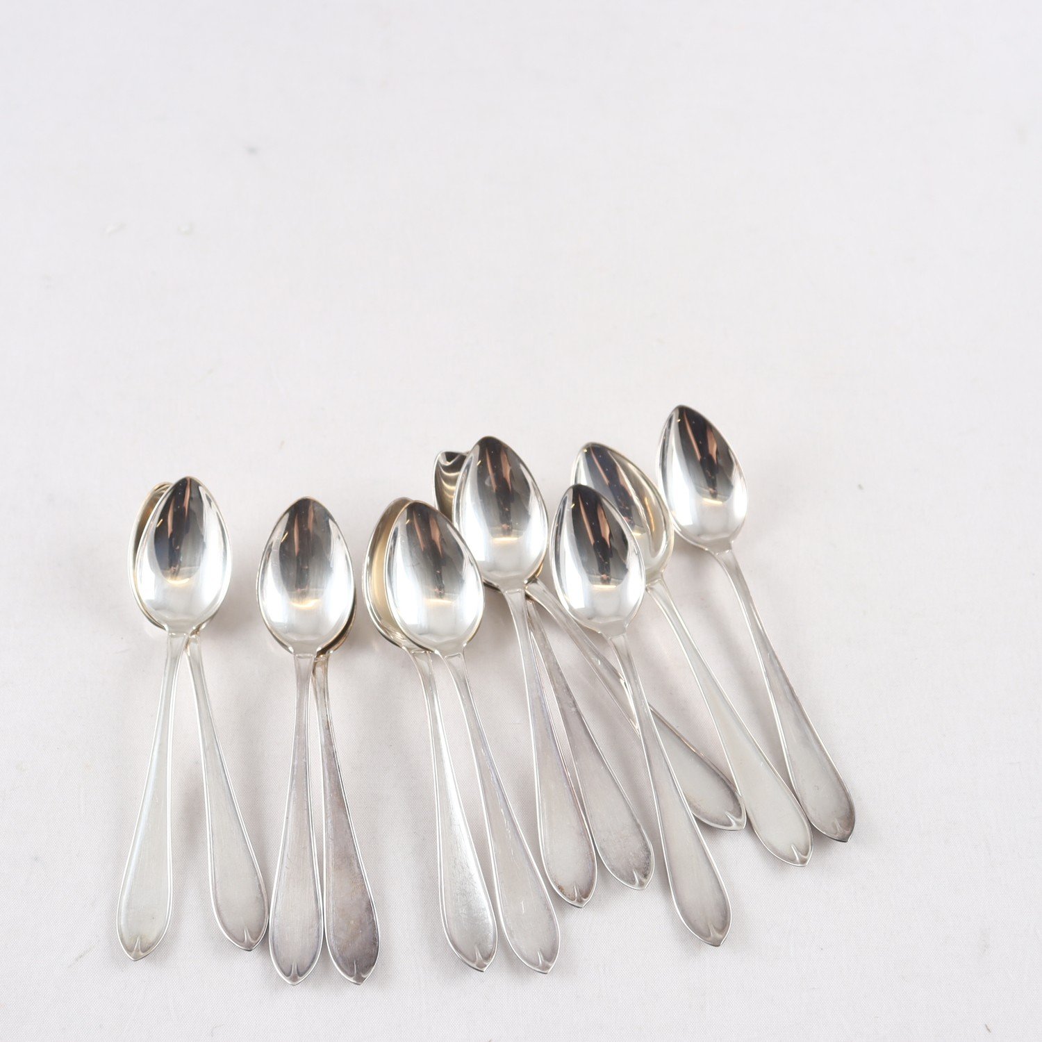 Kaffeskedar silver 12 st