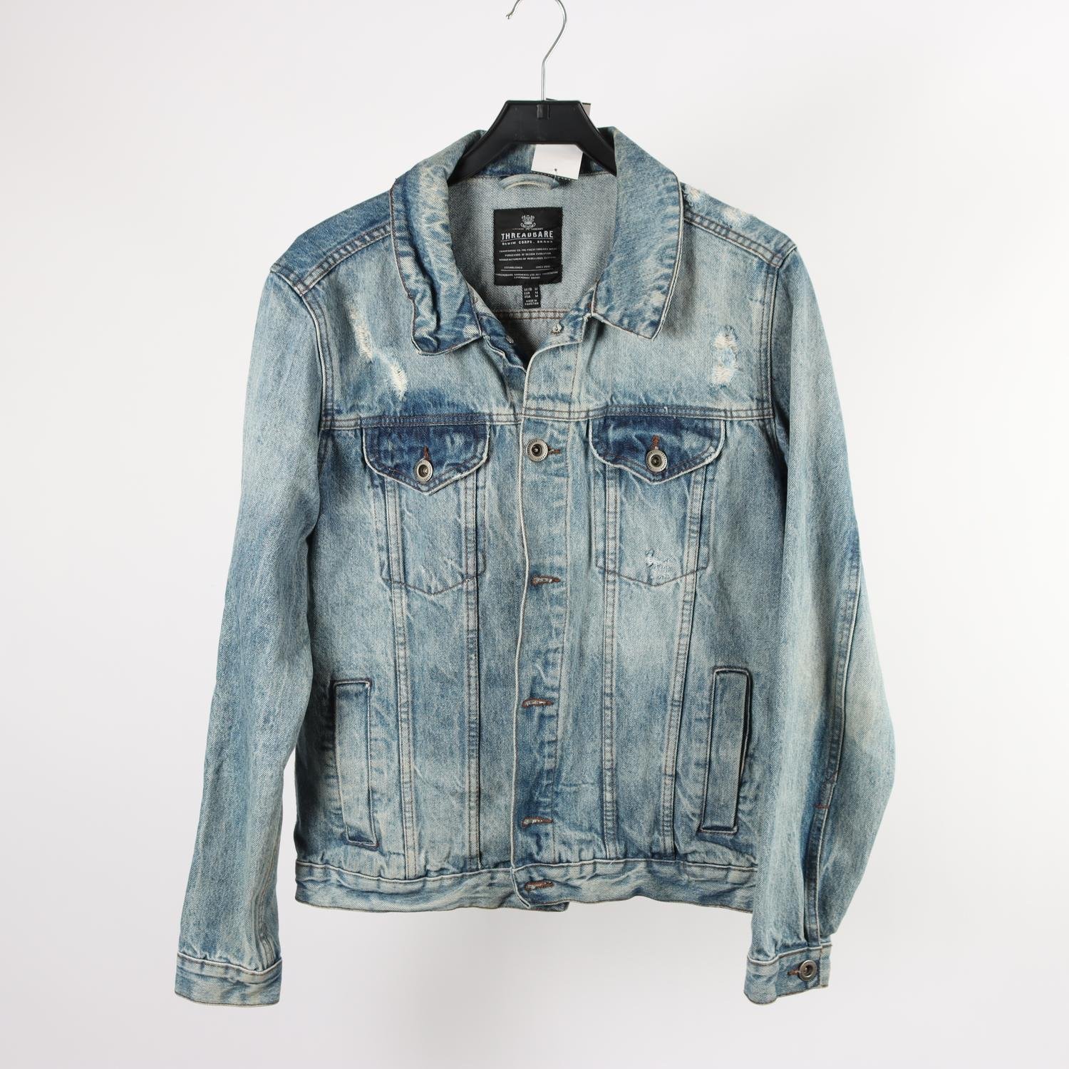 Jeansjacka, Threadbare, blå, stl. M