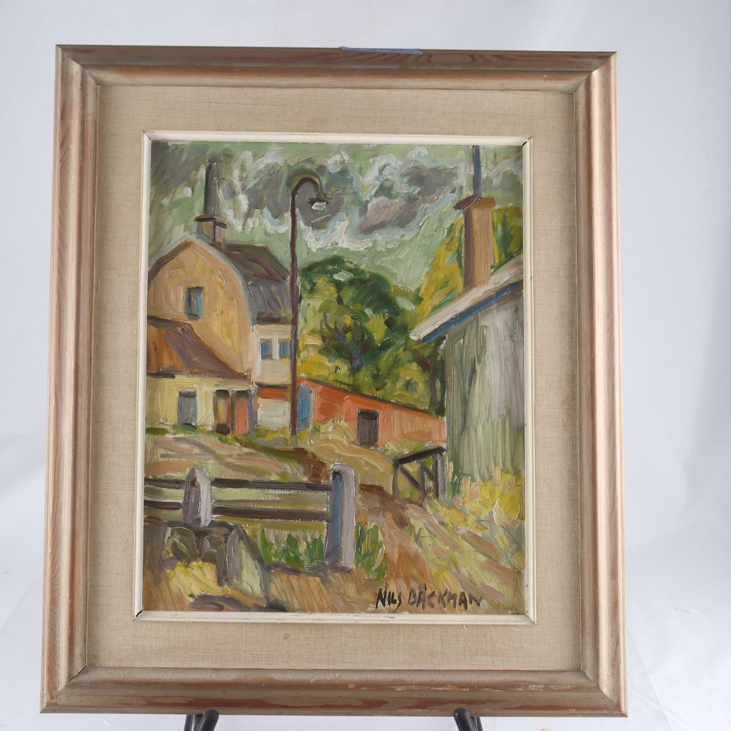 Olja på pannå, Nus Bäckman, (1896-1946), signerad. Endast avhämtning.