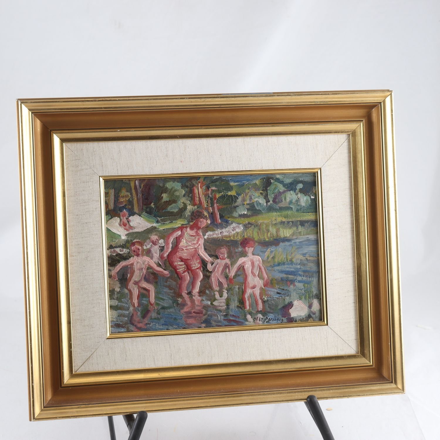 Olja på pannå, Olle Nordberg, (1905-1986), sign. 1938. Samfraktas ej.