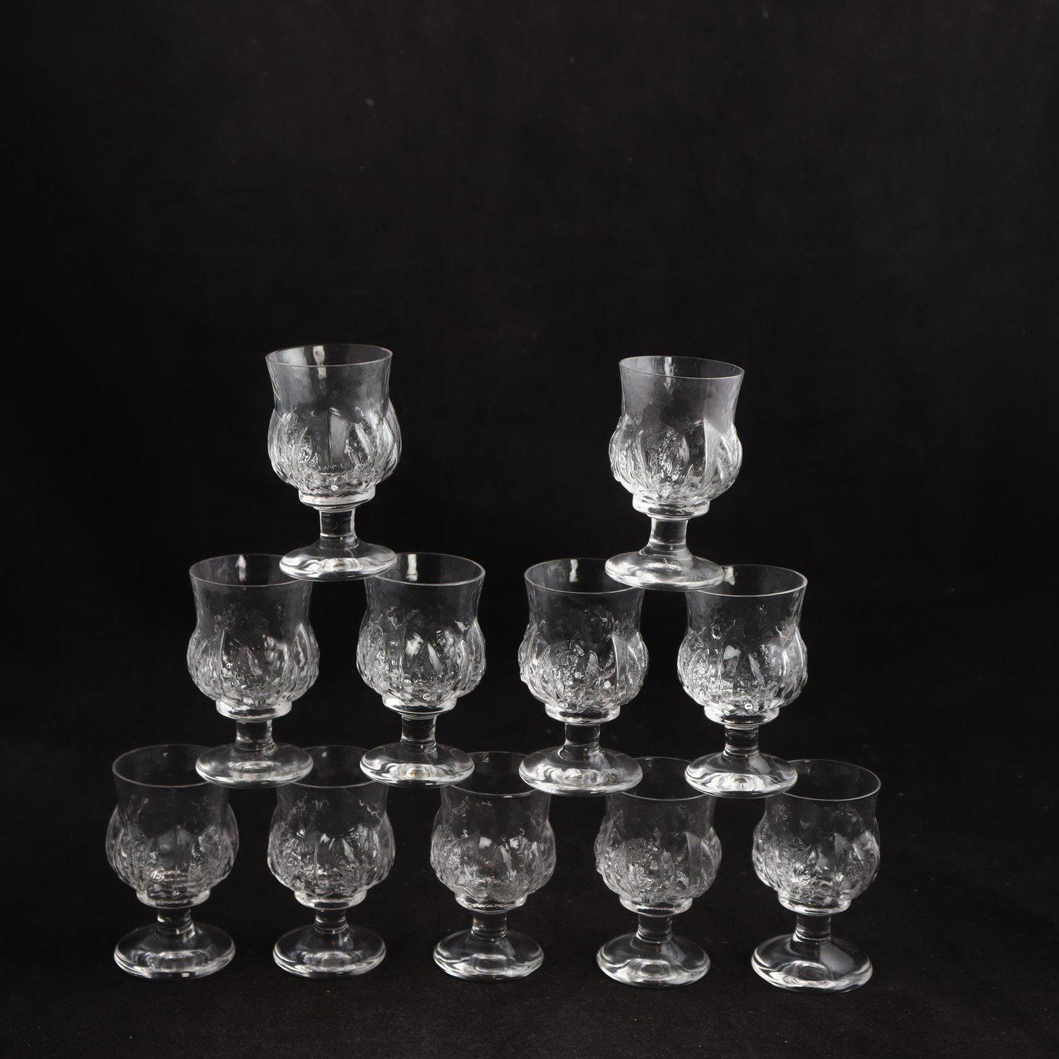 Likörglas, Eden, Lars Hellsten, Orrefors, 11 st. Samfraktas ej.