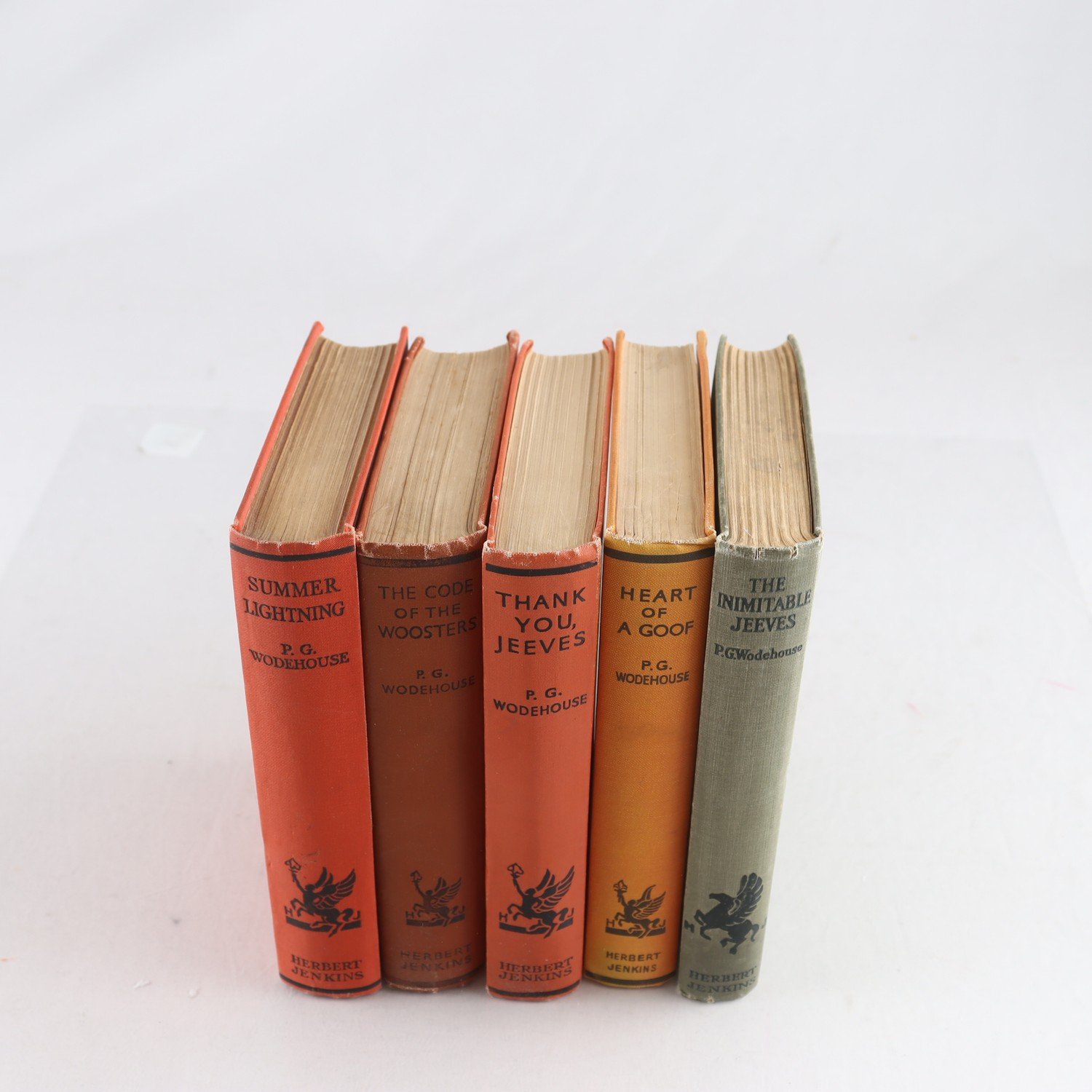 P. G. Wodehouse, bokpaket med 5 volymer (tidiga upplagor)