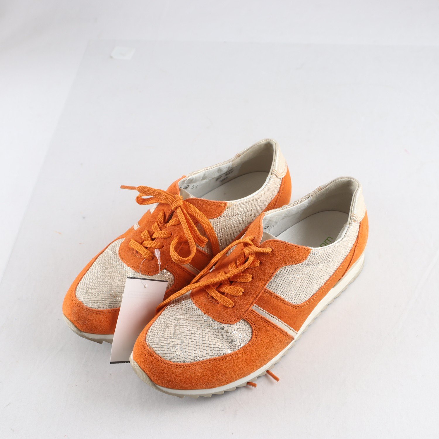Sneakers, Waldläufer, orange, beige, stl. 5½ (38)