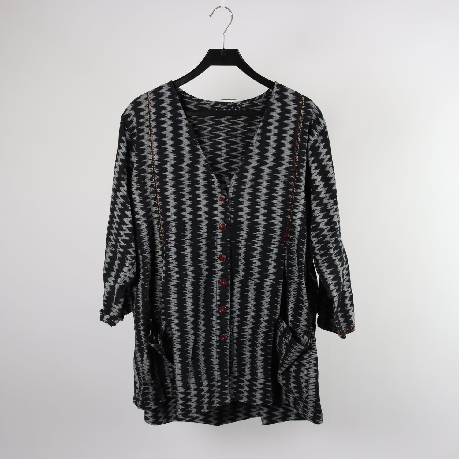 Blus, Gudrun Sjödèn, svart, grå, stl. XL