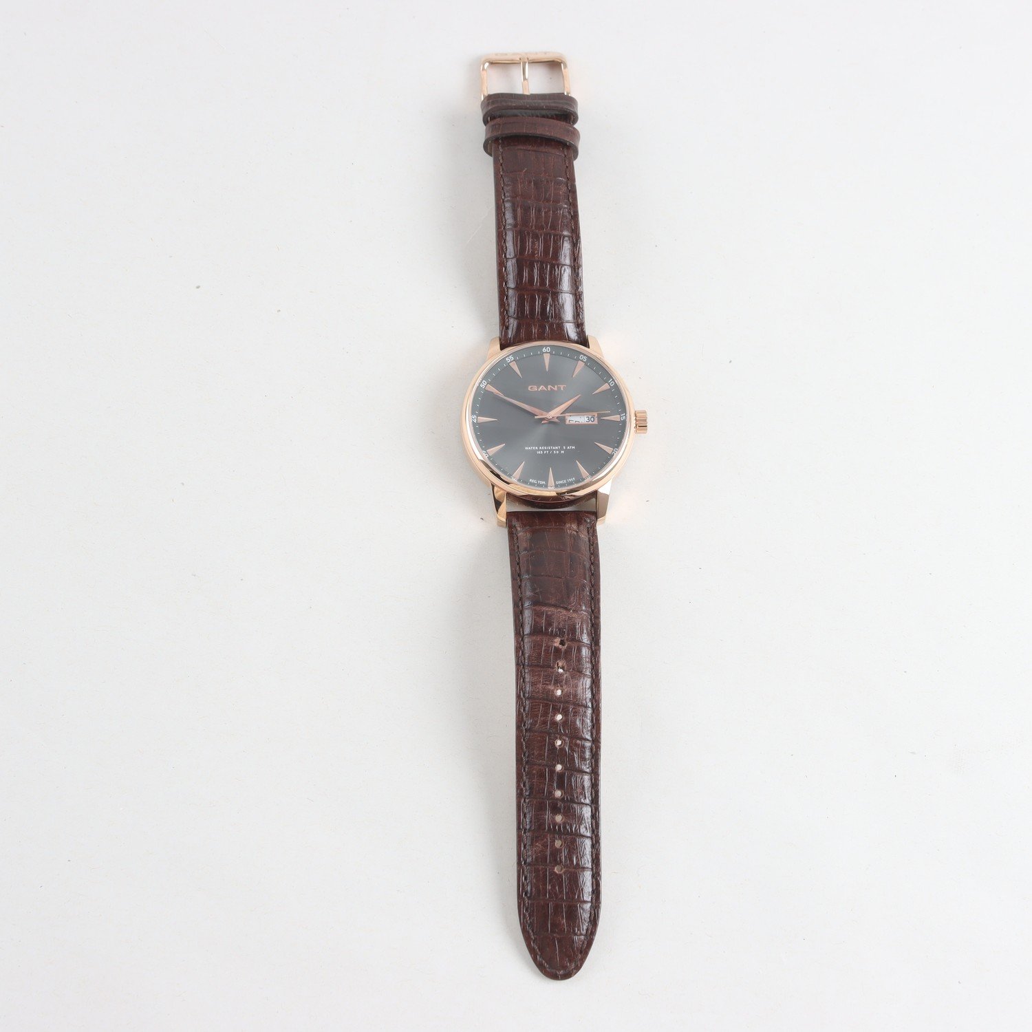 Armbandsur, roséfärgat stål, Gant, quartz, datum