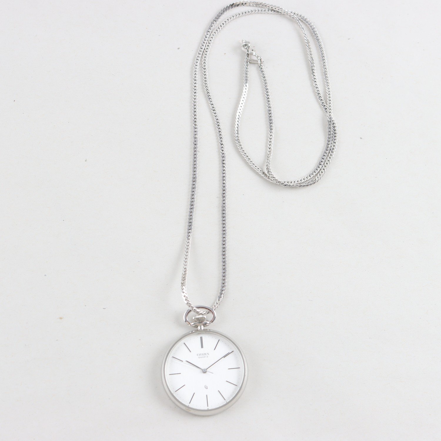 Halsband, länk, fickur, stål, Monet, Citizen, quartz