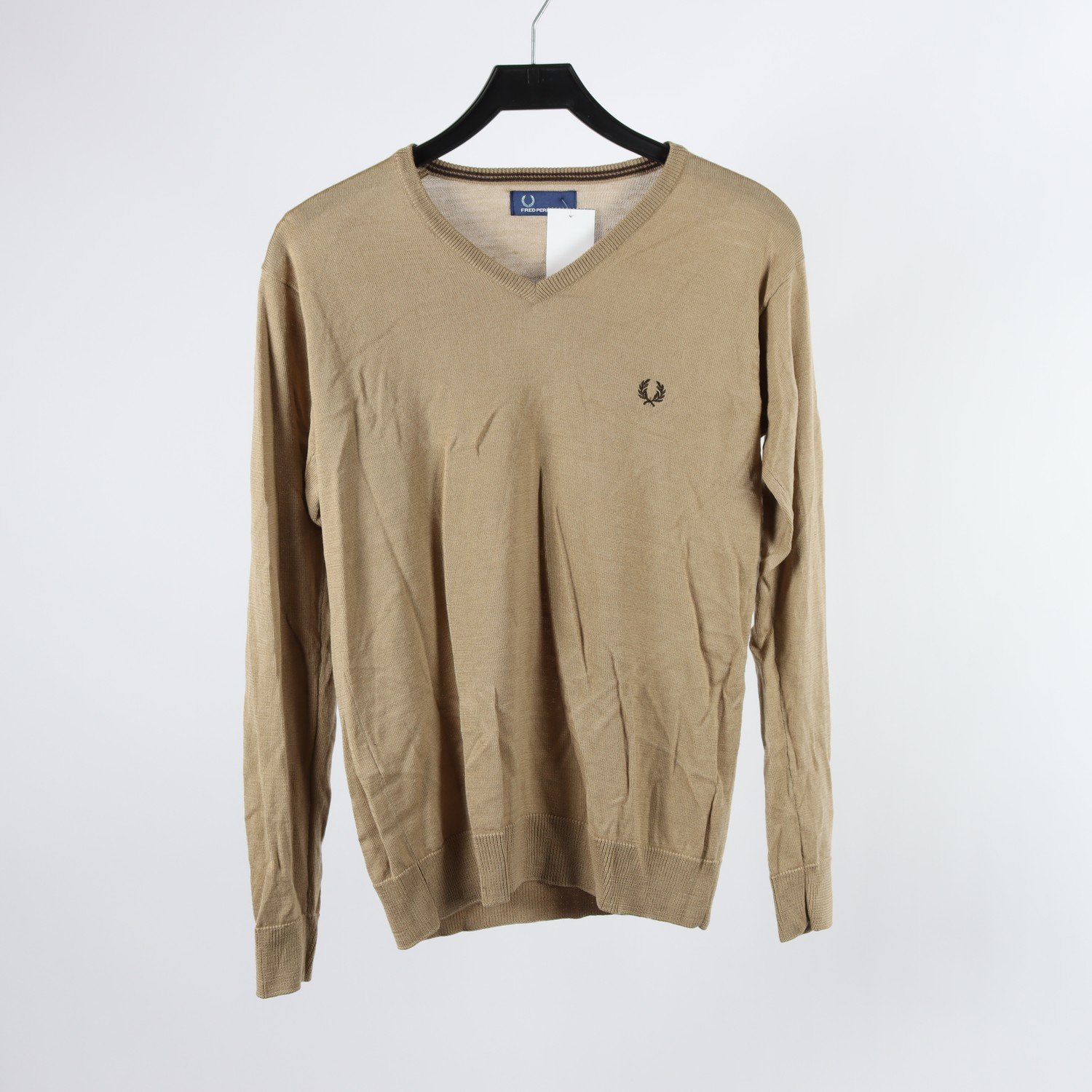 Tröja, Fred Perry, beige, ull, stl. S.