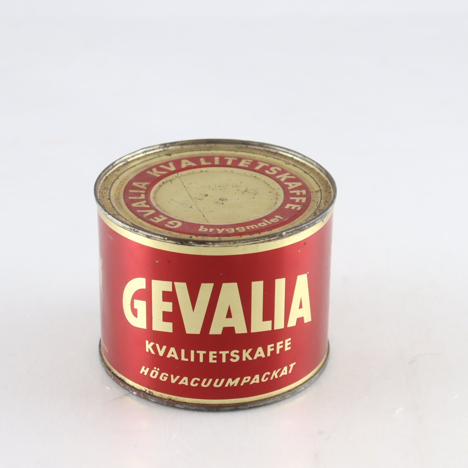 Kaffeburk, Gevalia, bleckplåt, obruten, 1930-tal
