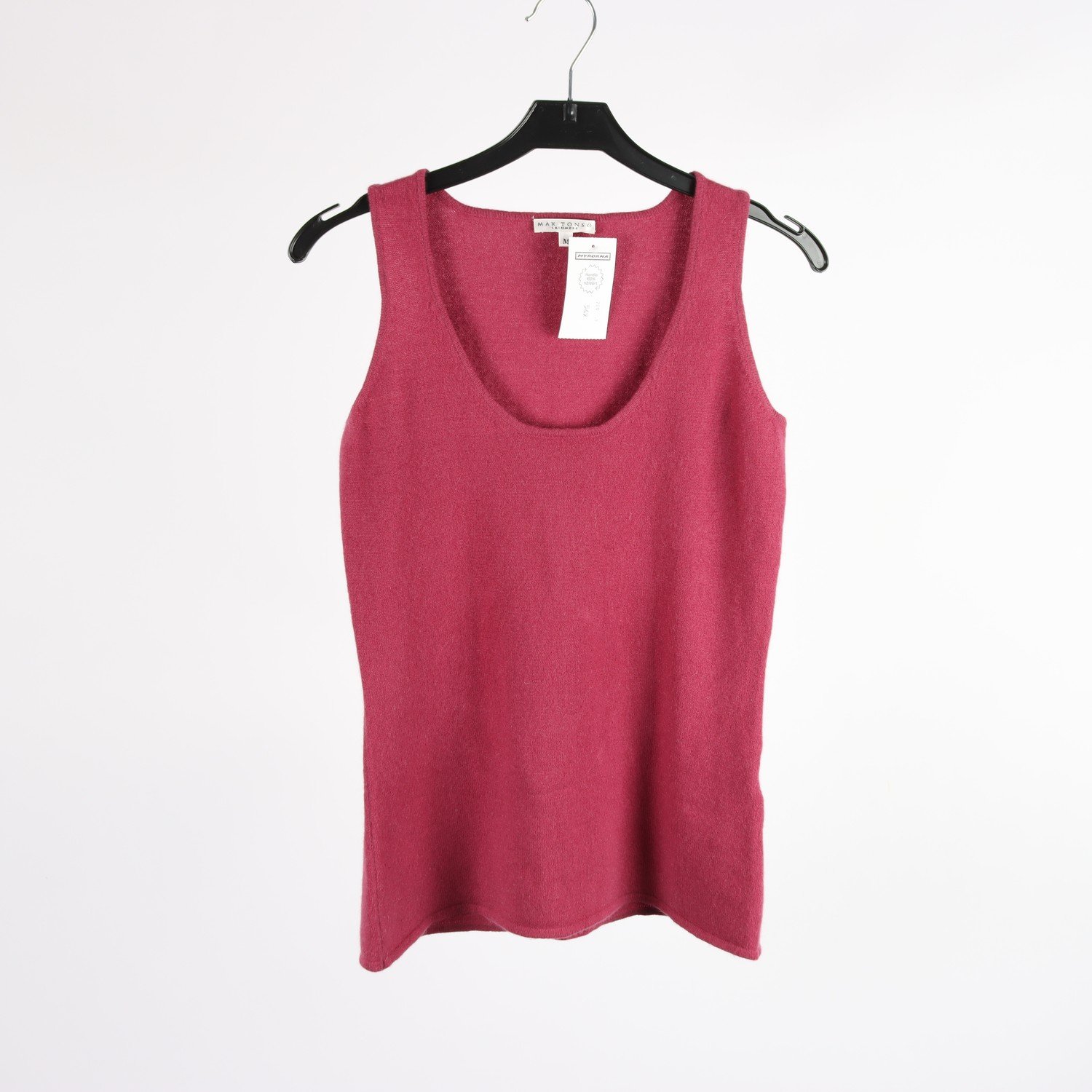 Linne, Max Tonso, vinröd, cashmere, stl. M.