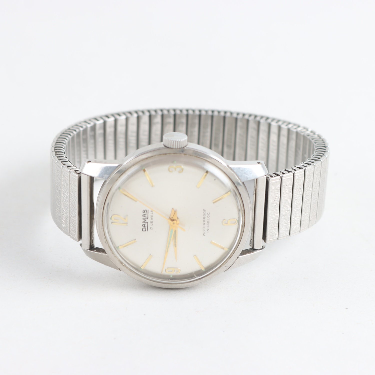 Armbandsur, stål, Damas Incabloc, manuell, vintage