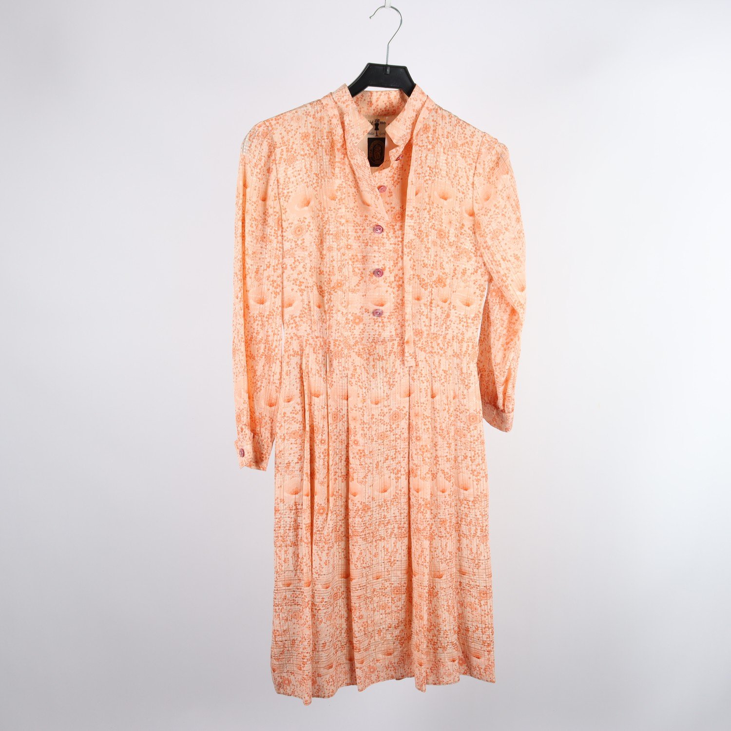 Klänning, Ateljé Modeller, orange, retro, stl. ca. XS