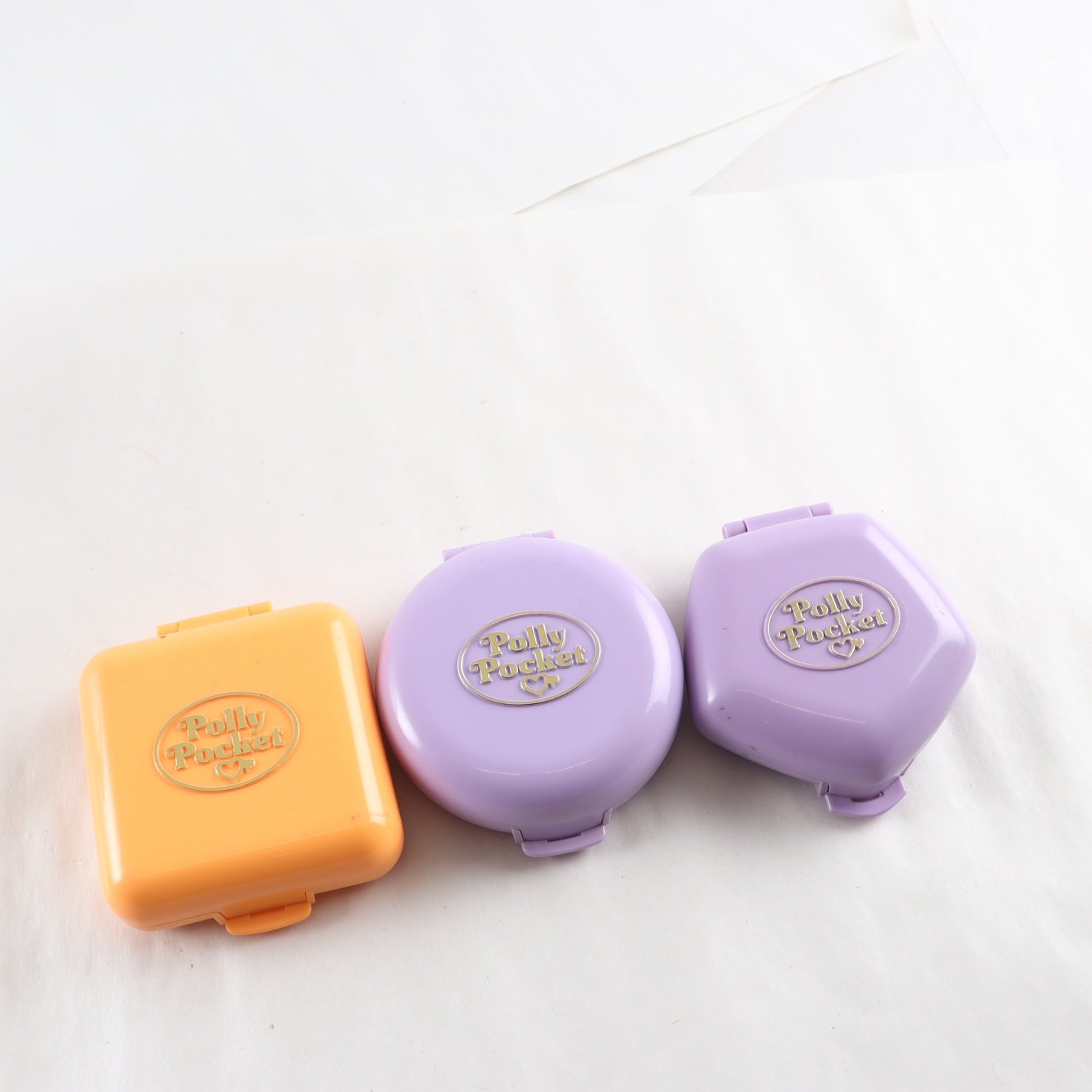 Leksaker, Polly pocket, 3st,med figurer.