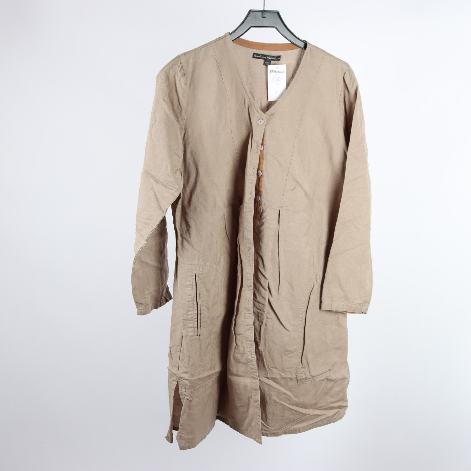Klänning, Gudrun Sjödén, beige, lin, bomull, stl. M.