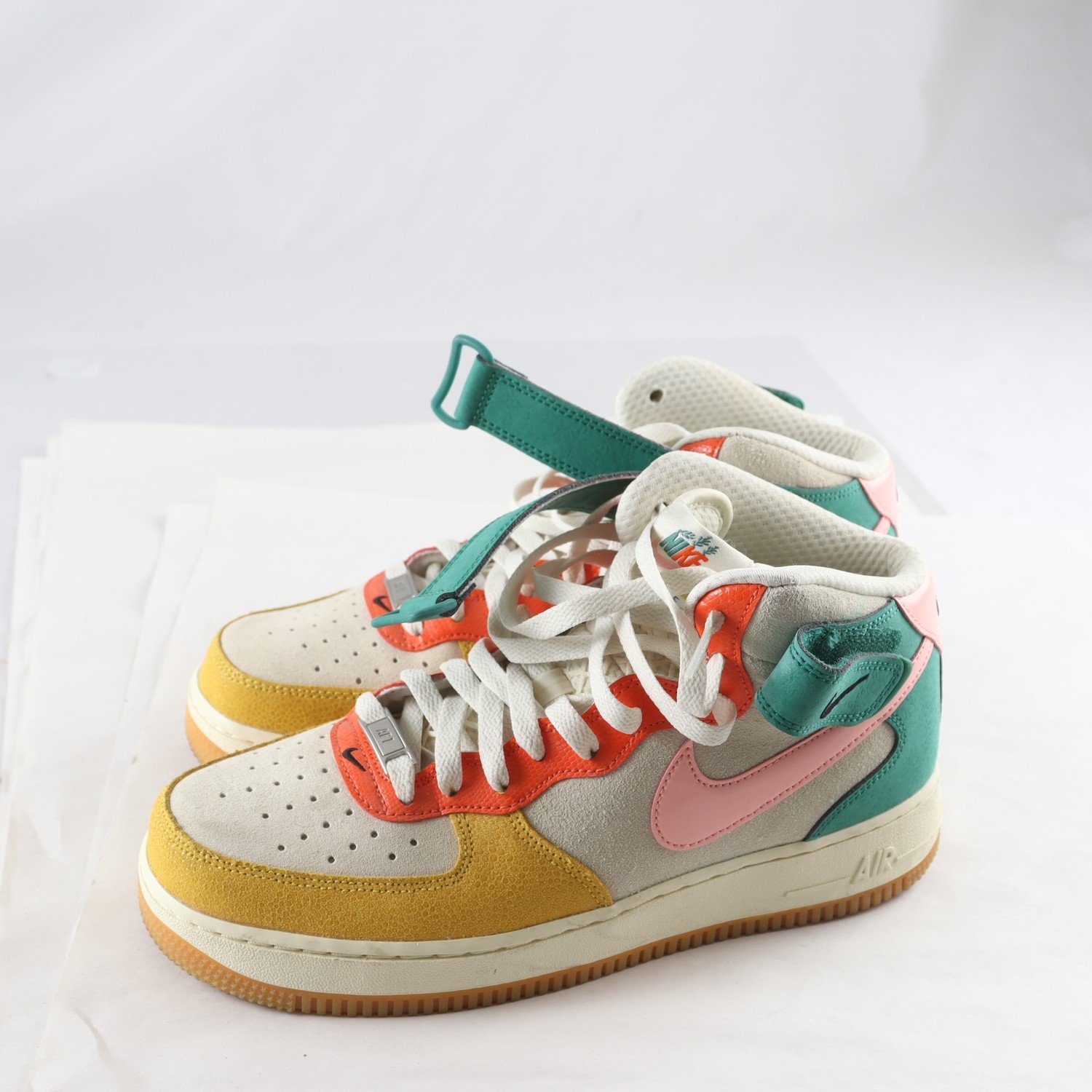 Sneakers, Nike, grön, rosa, stl, 41.