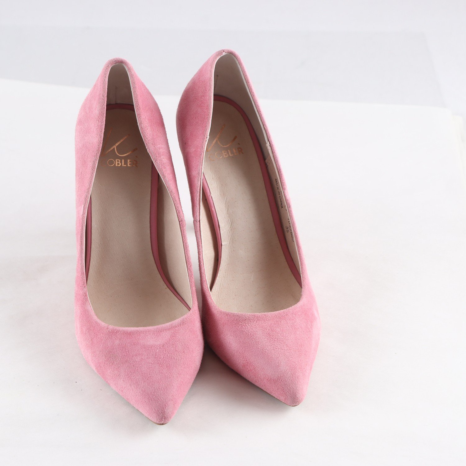 Pumps, Cobler, rosa, skinn, stl. 35.