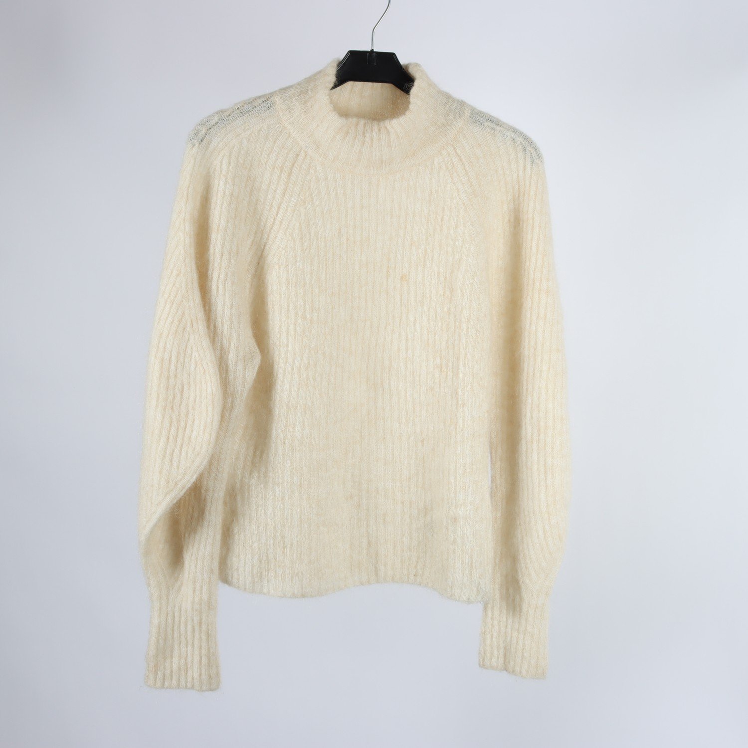 Tröja, H&M, vit, ull, mohair, stl. M.