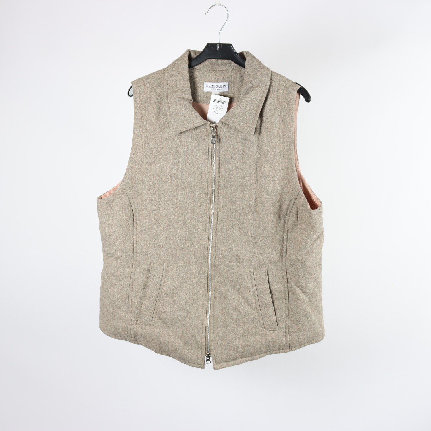 Väst, Isolina Sartini, beige, ullblandning, stl. 44.