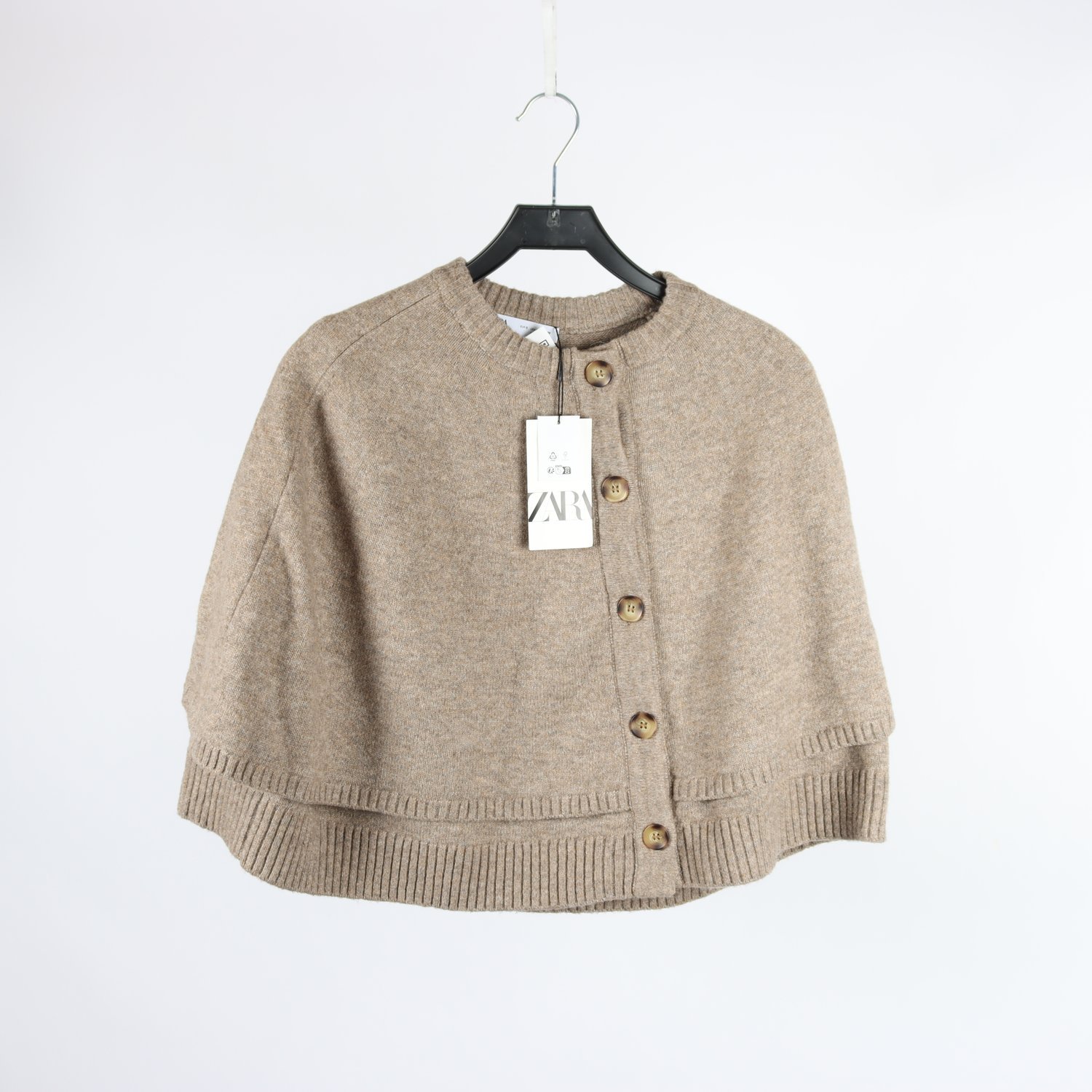 Tröja/poncho, Zara, beige, stl. S.