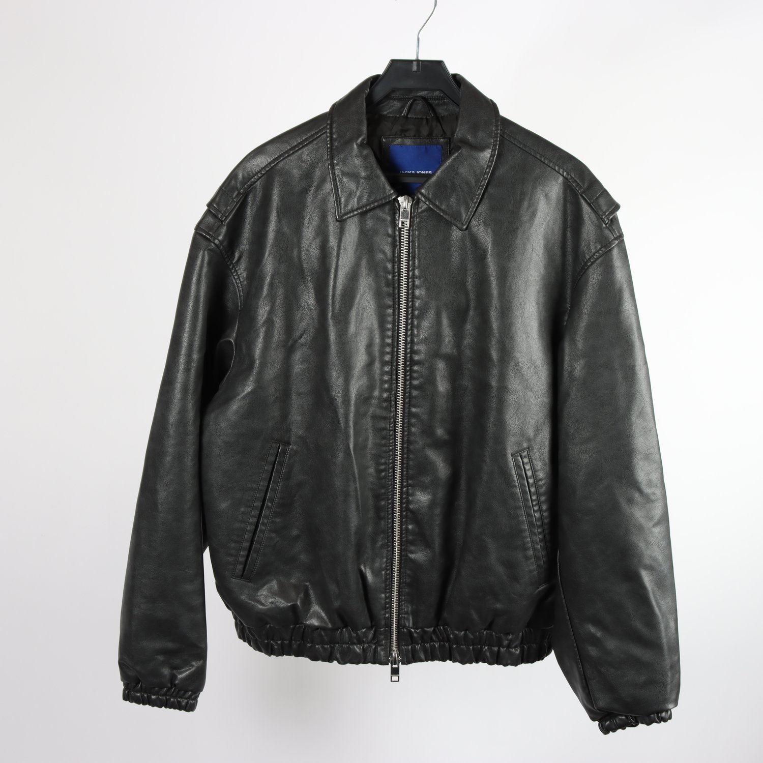Jacka, Jack & Jones, svart, PU, stl. XL