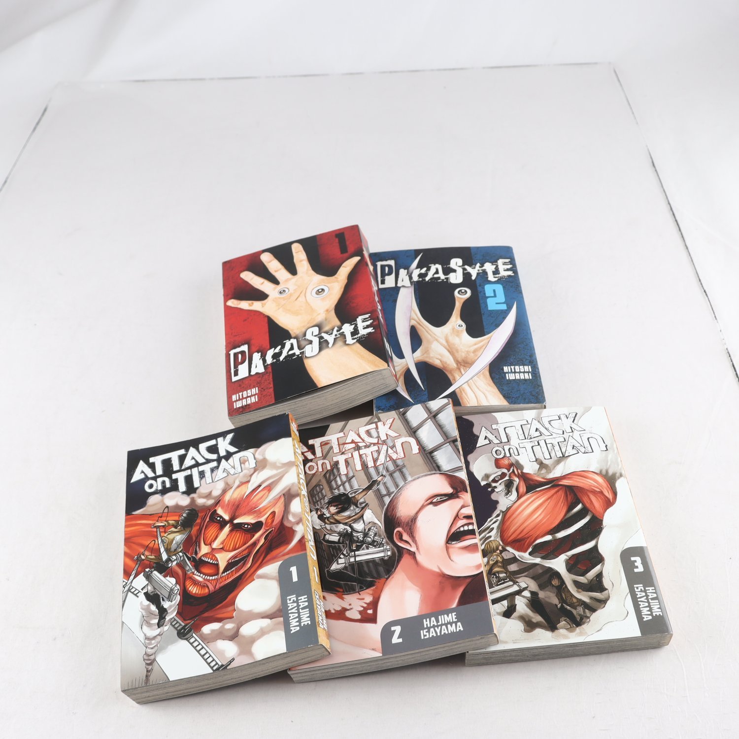 Manga: Parasyte, Vol. 1-2 + Attack on Titan, Vol. 1-3