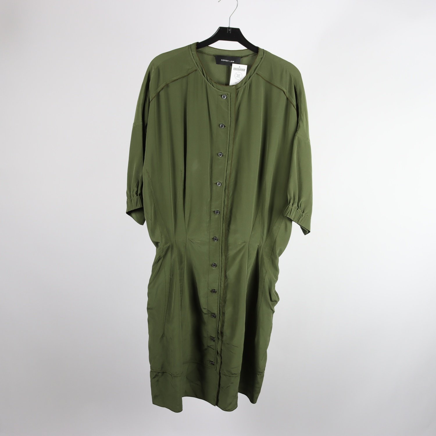 Klänning, Derek Lam, grön, 100% siden, stl. 42