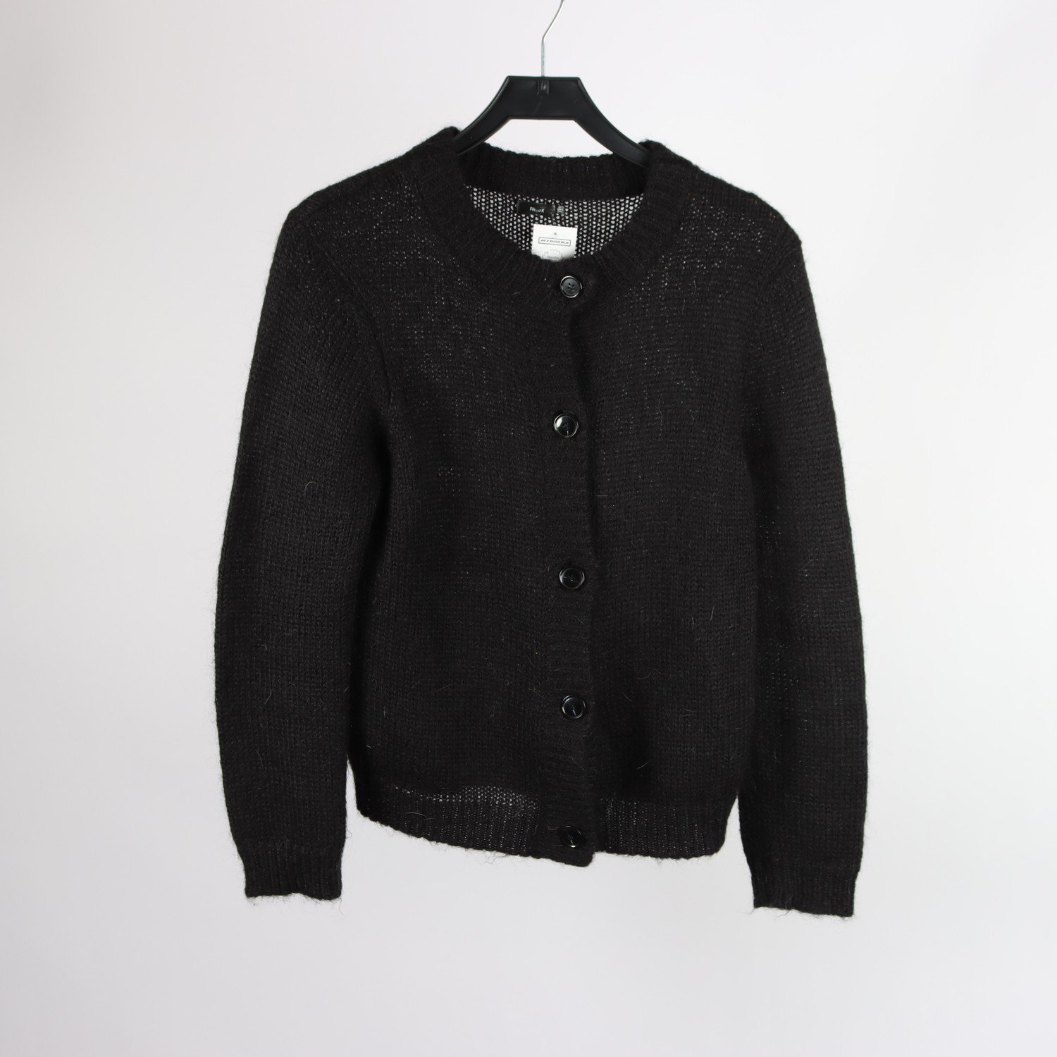 Stickad kofta, Filippa K, svart, 45% mohair, stl. L