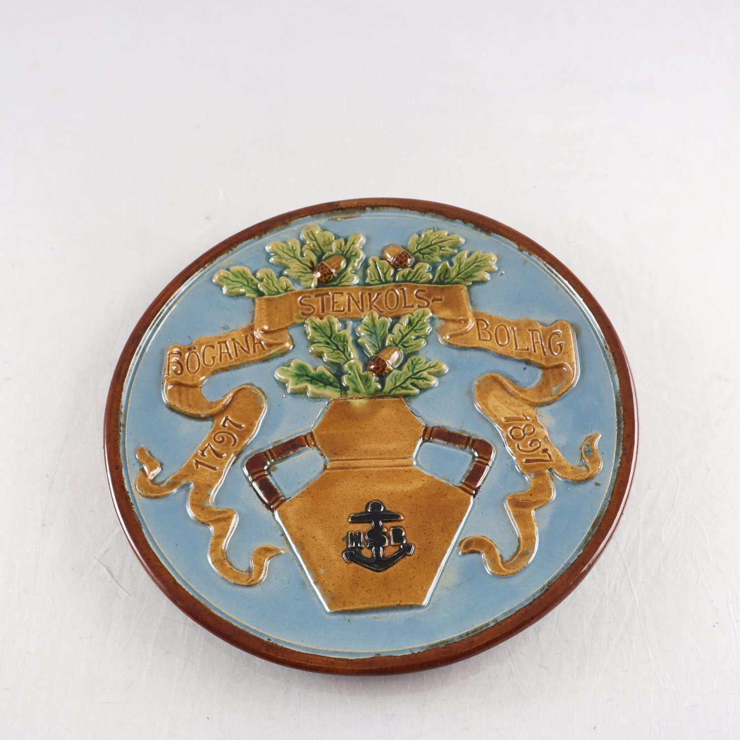 Fat, 100års jubiluem höganäs stenkolsbolag 1797-1897, Majolka.