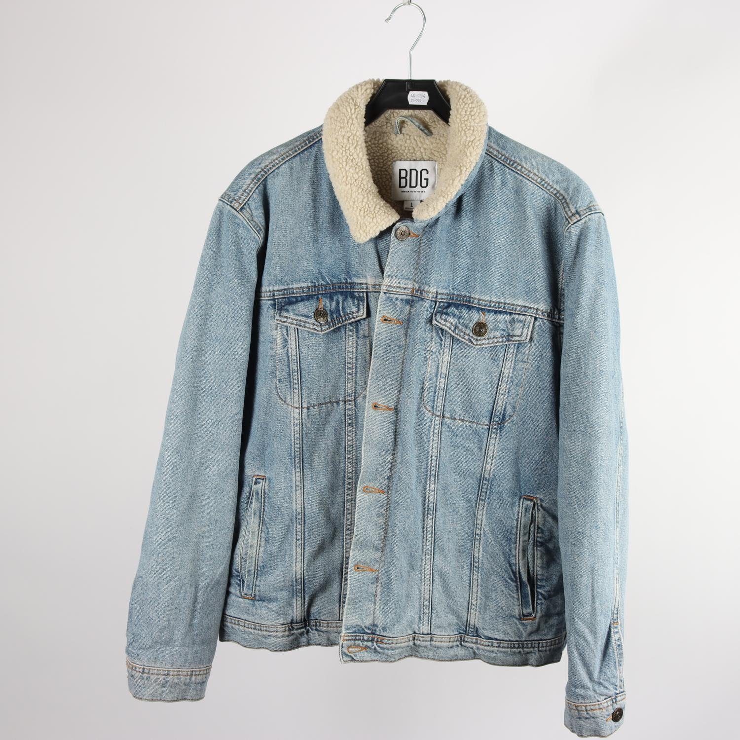 Fodrad jeansjacka, BDG, stl. L