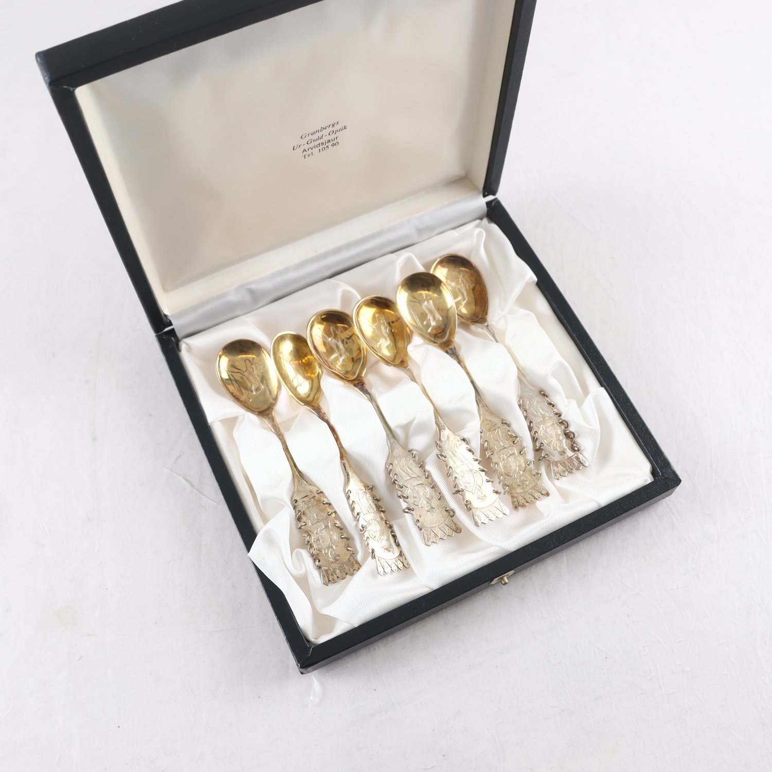 teskedar, Silver, renmotiv, stämplade S, 830