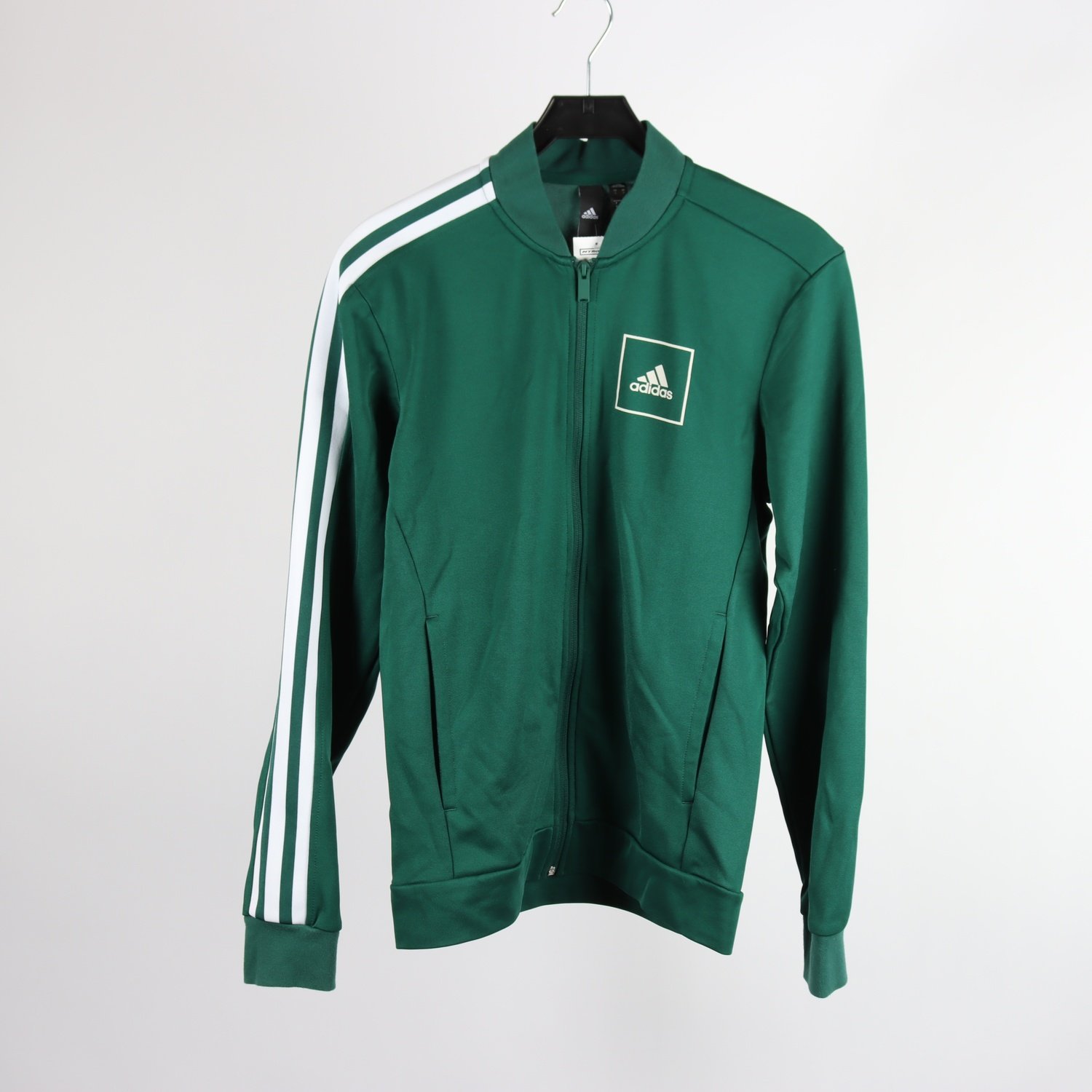 Collage-zip tröja, Adidas, grön, stl. S