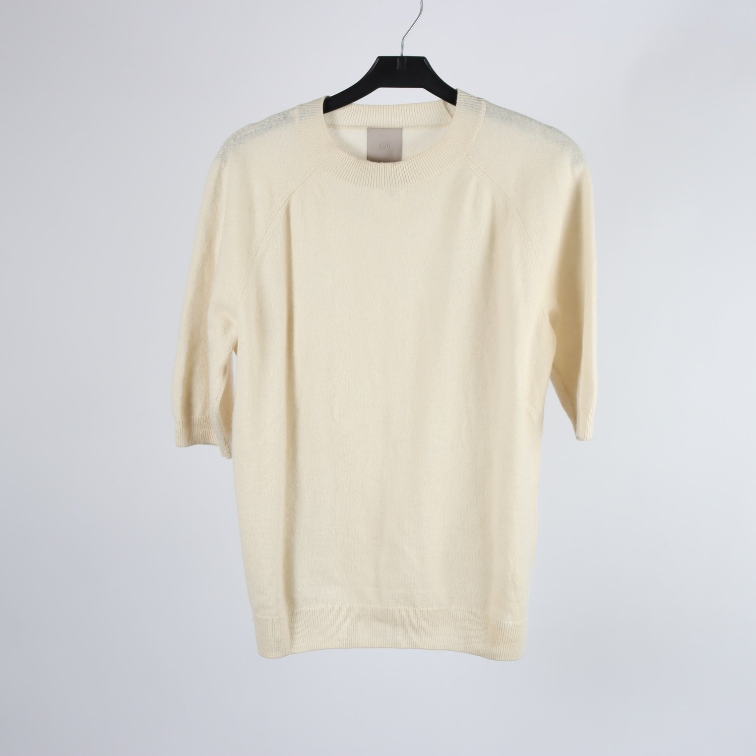 Stickad T-shirt, HM, 100% Kashmir, stl. M