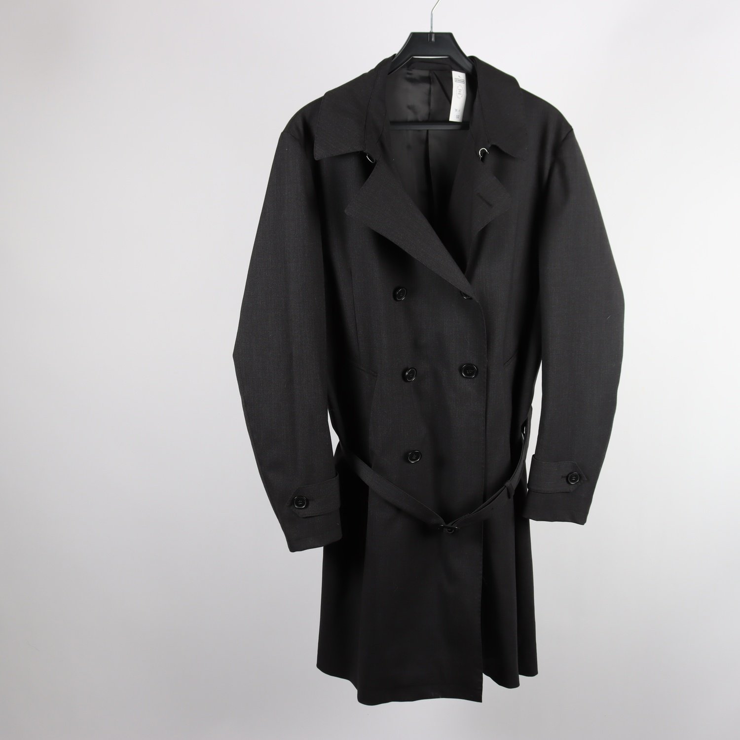Trench coat, These Glory Days, mörk grå, 97% ull, stl. 50