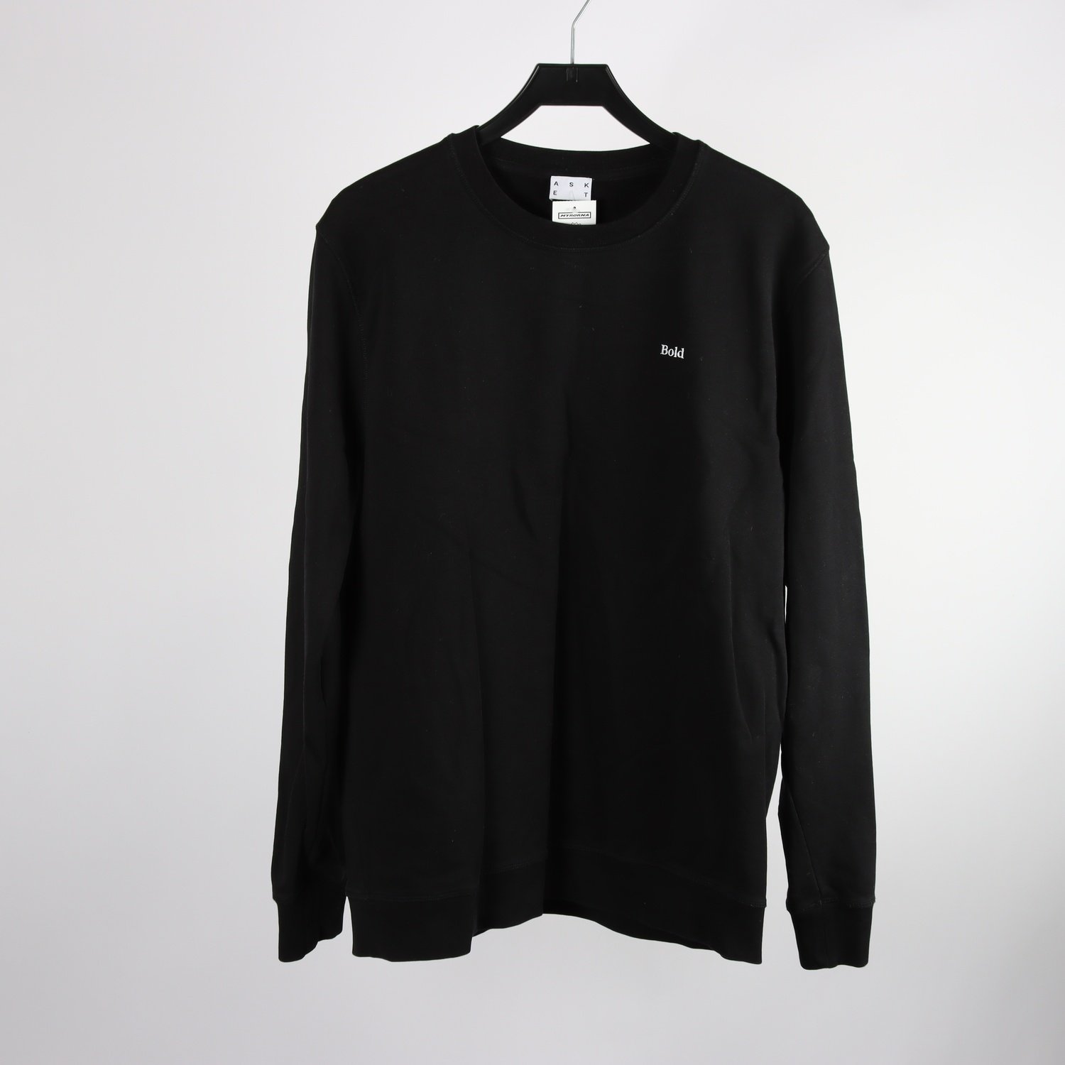 Collegetröja, Asket, svart, stl. XL