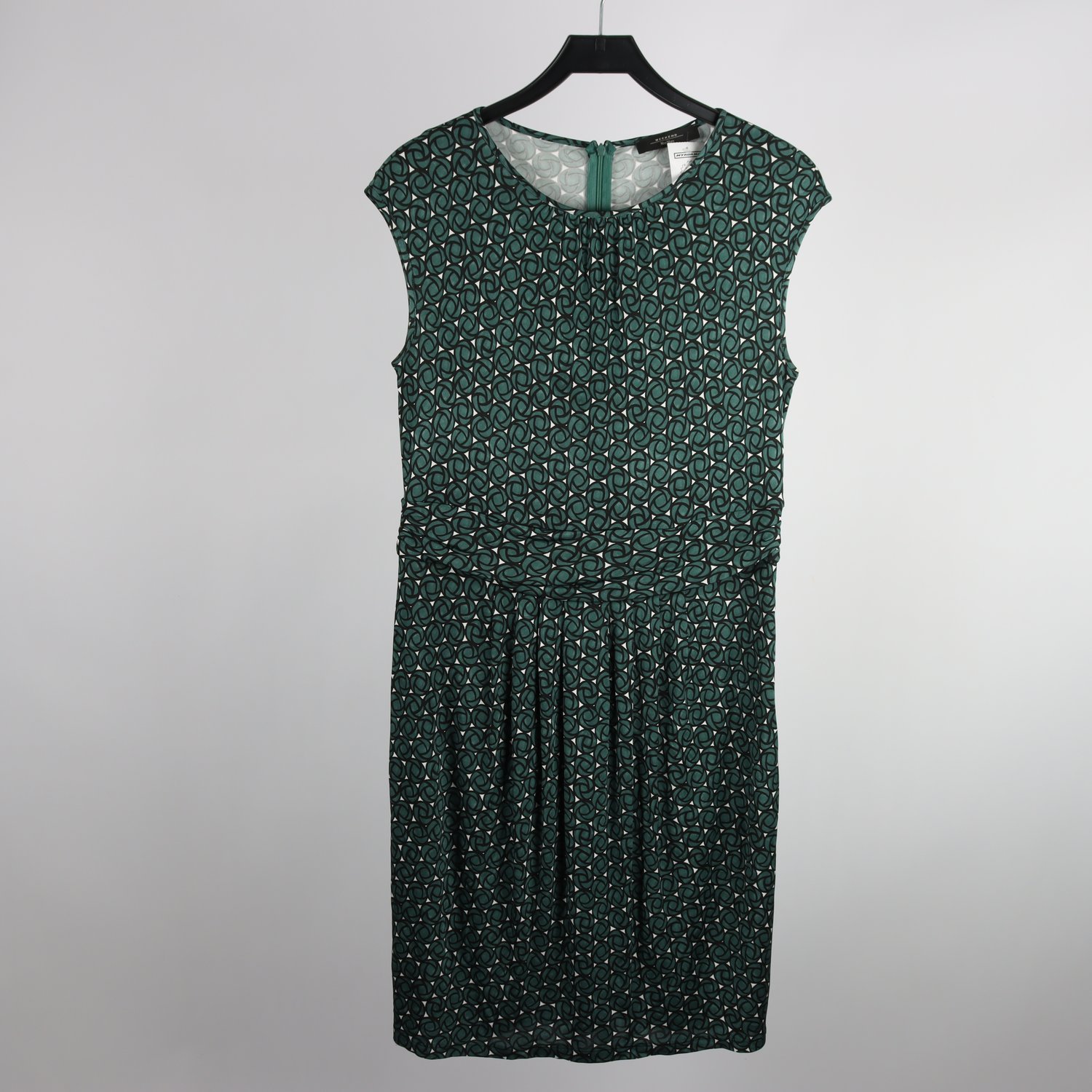 Klänning, Weekend MaxMara, grön, mönstrad, trikå, stl. ca M