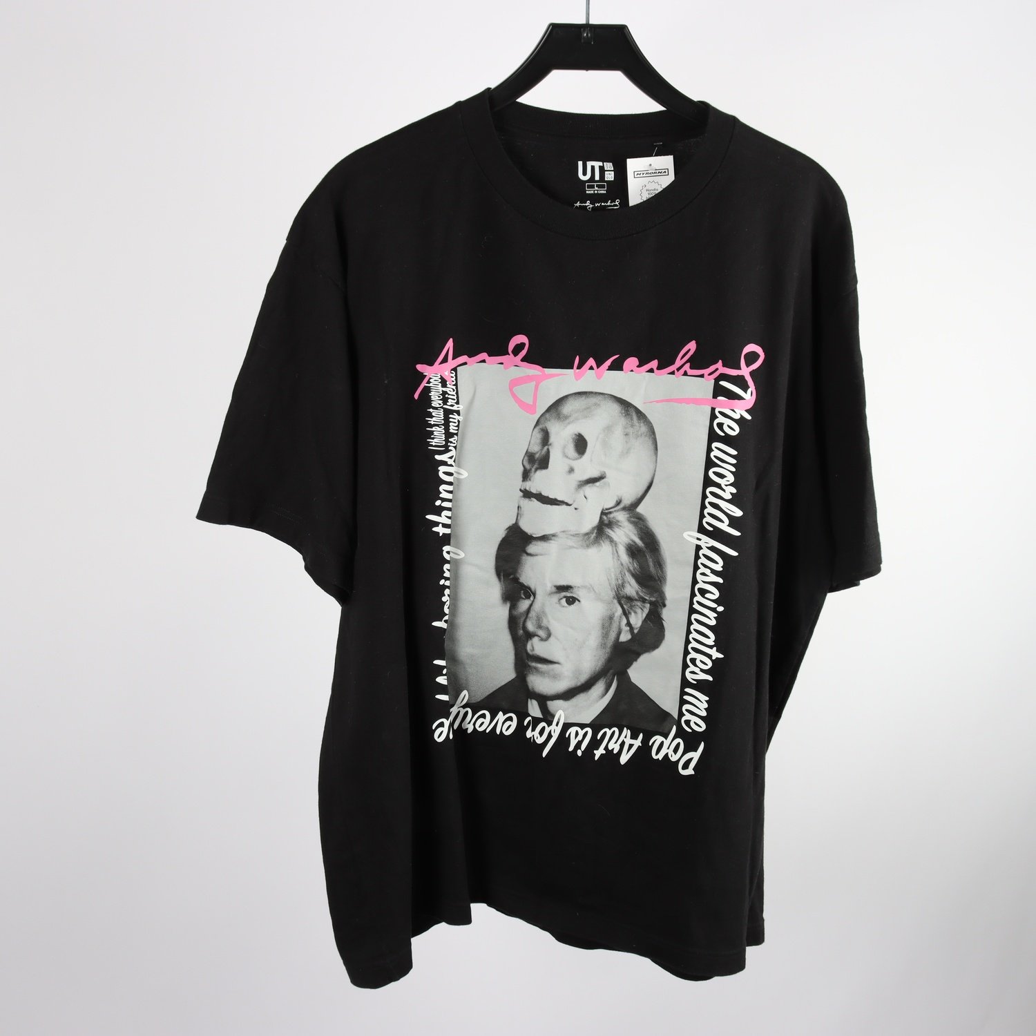 T-shirt, Uniqlo, Andy warhol, svart, stl. L
