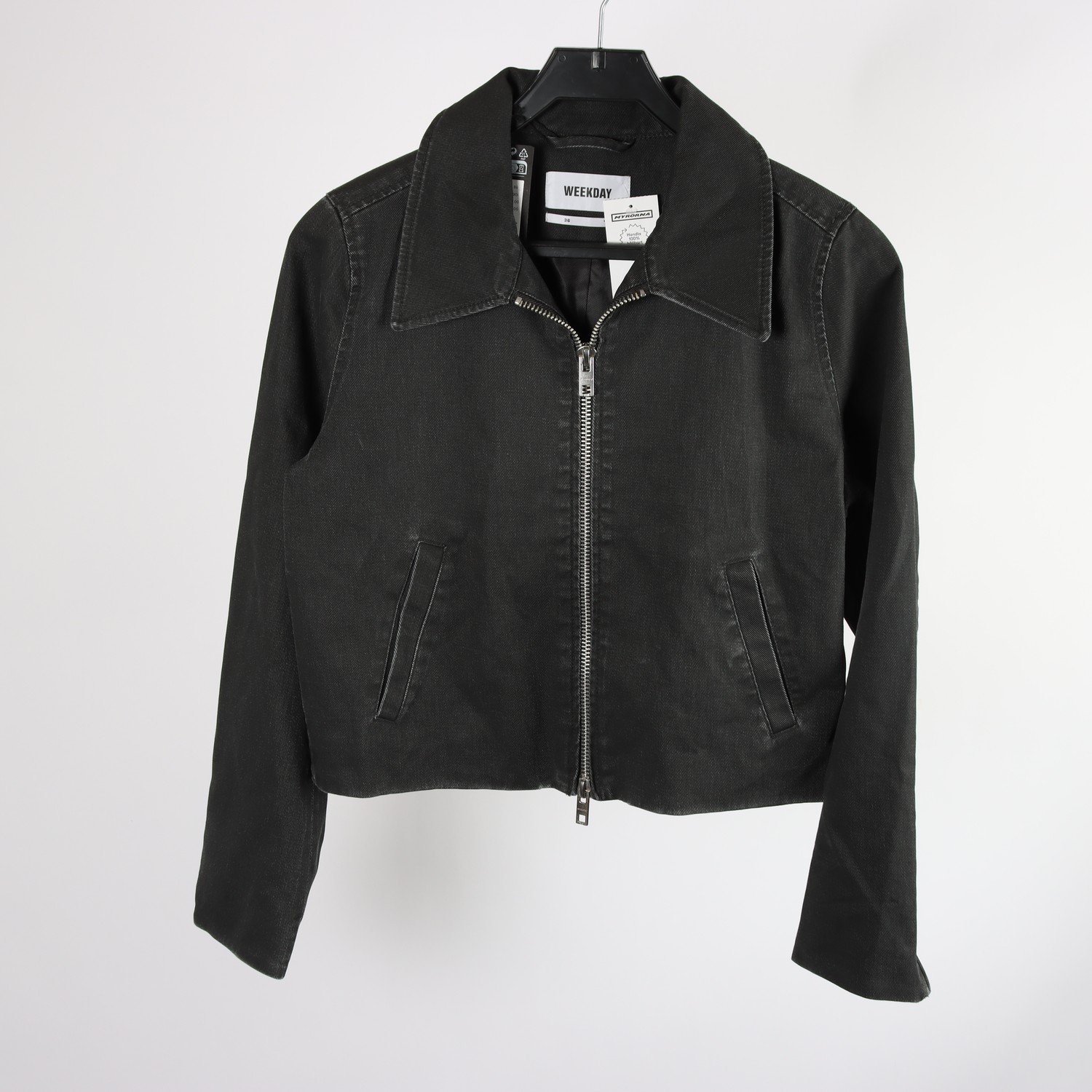 Jeansjacka, Weekday, grå, stl. 36