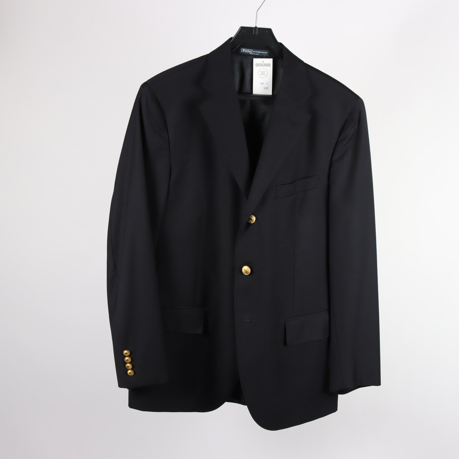 Kavaj, Polo by Ralph Lauren, mörkblå, 100% ull, stl. 50