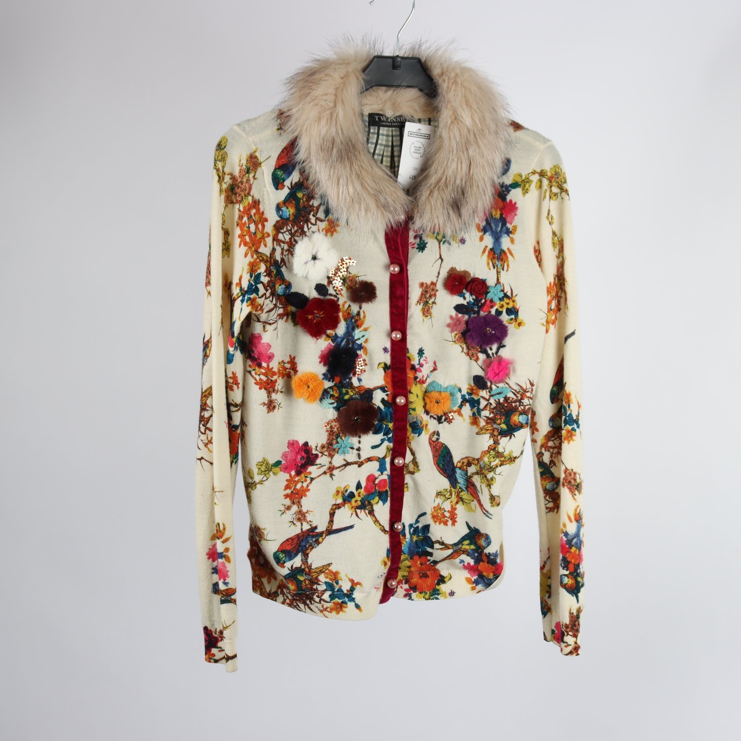 Stickad ullkofta med foder, Twinset Simona Barbieri, stl. S