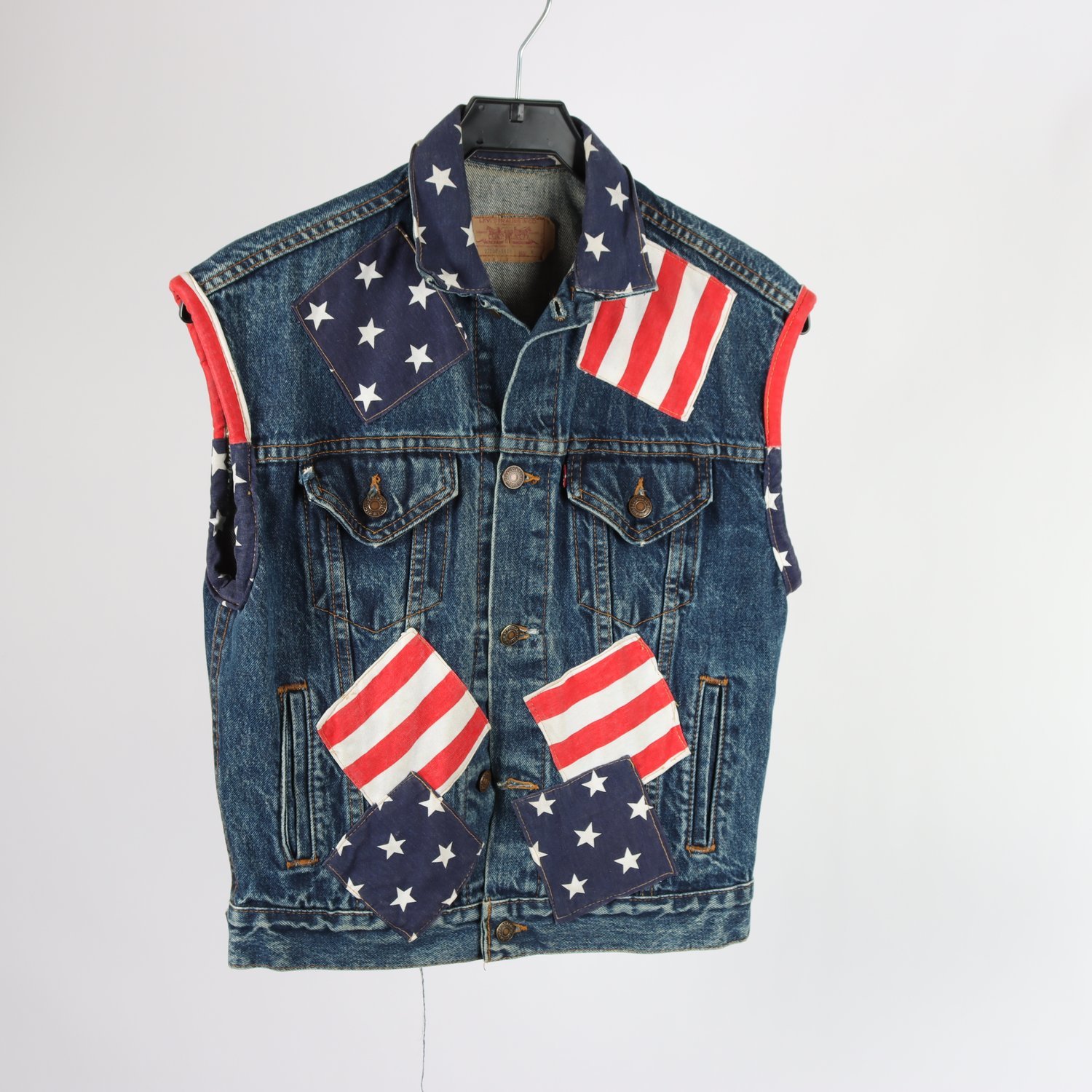 Jeans väst, Levi Strauss & Co, blå, Union Jack, stl. M